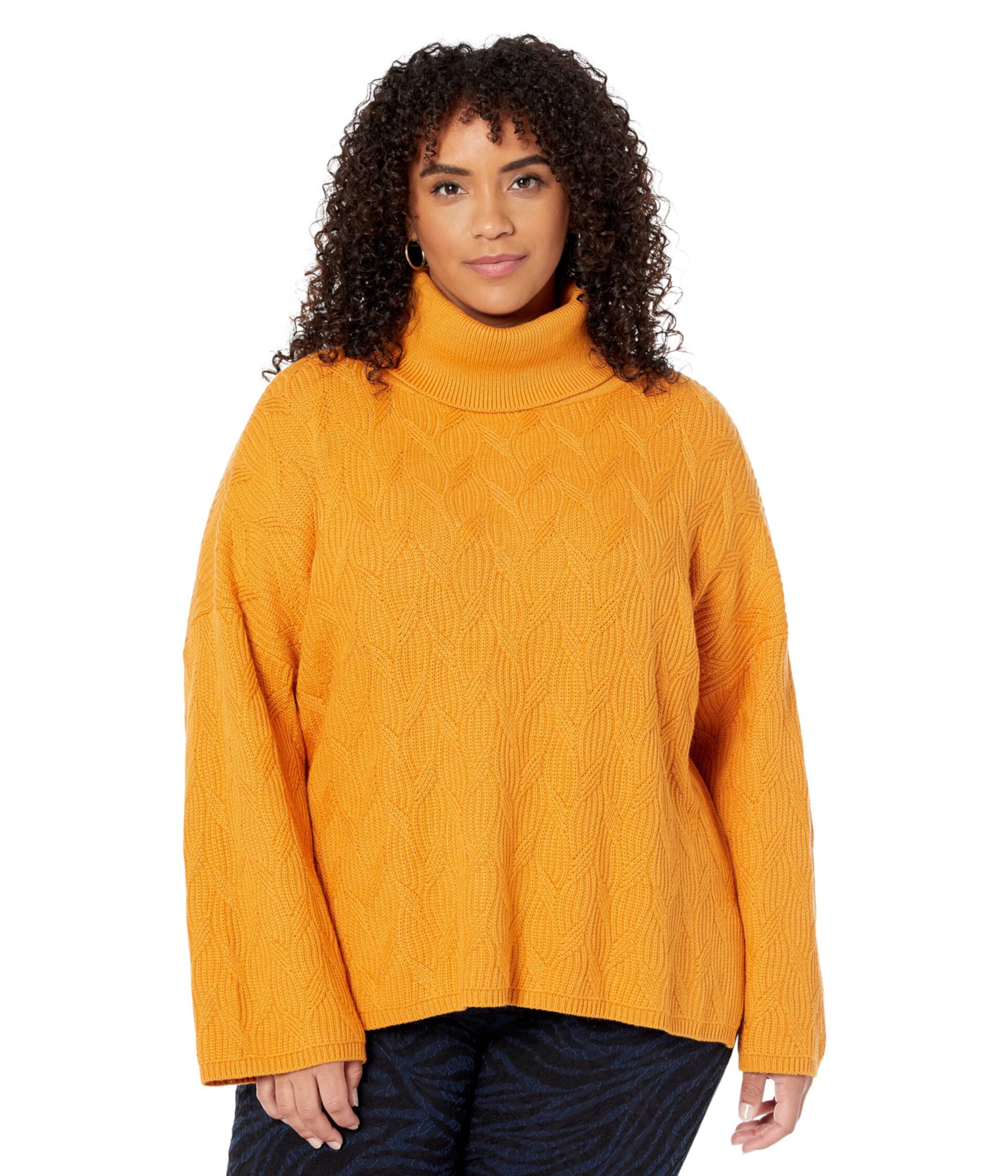 Cotton Cashmere Textured Sweater with Wide Sleeves Elliott Lauren