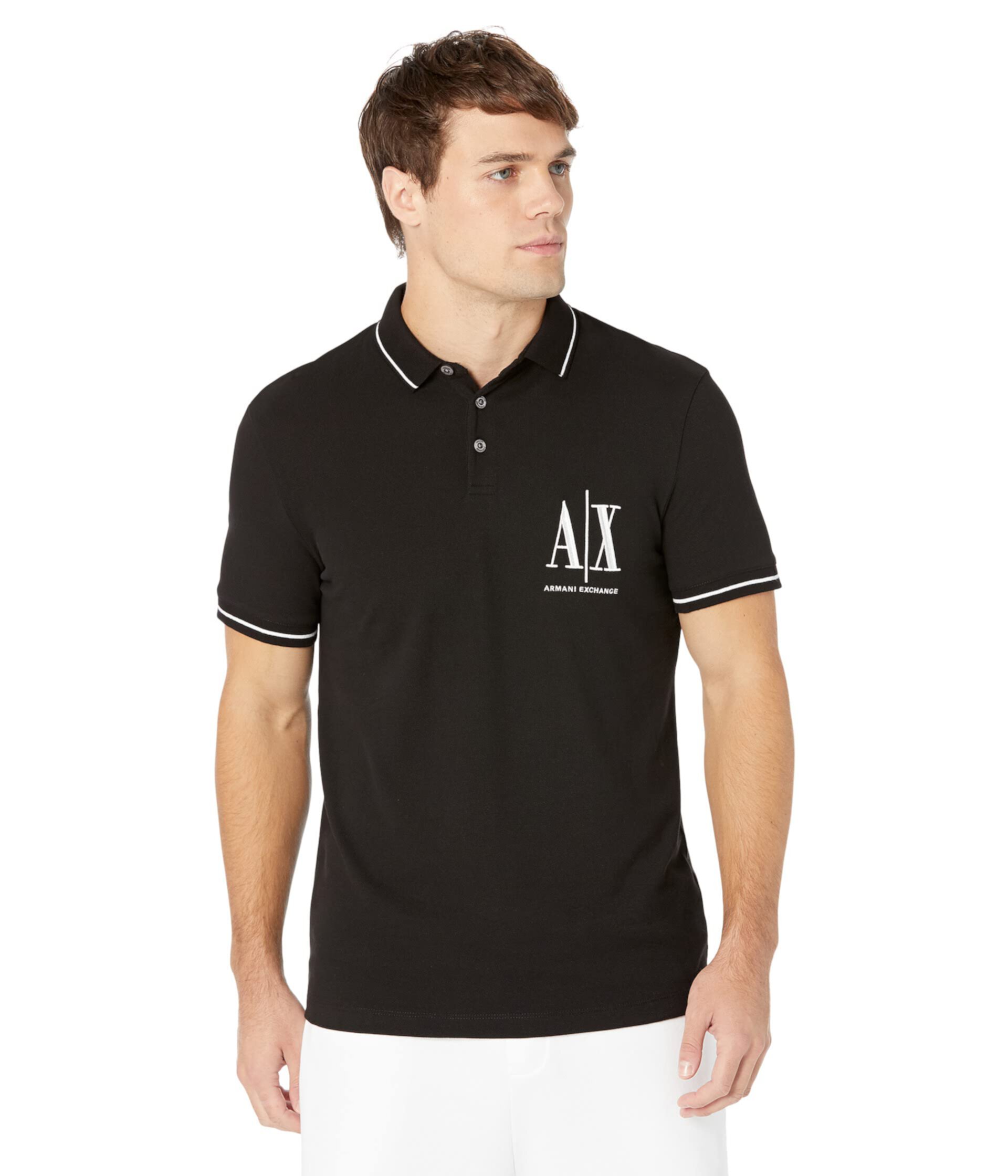 Мужская футболка-поло с логотипом AX от ARMANI EXCHANGE AX ARMANI EXCHANGE