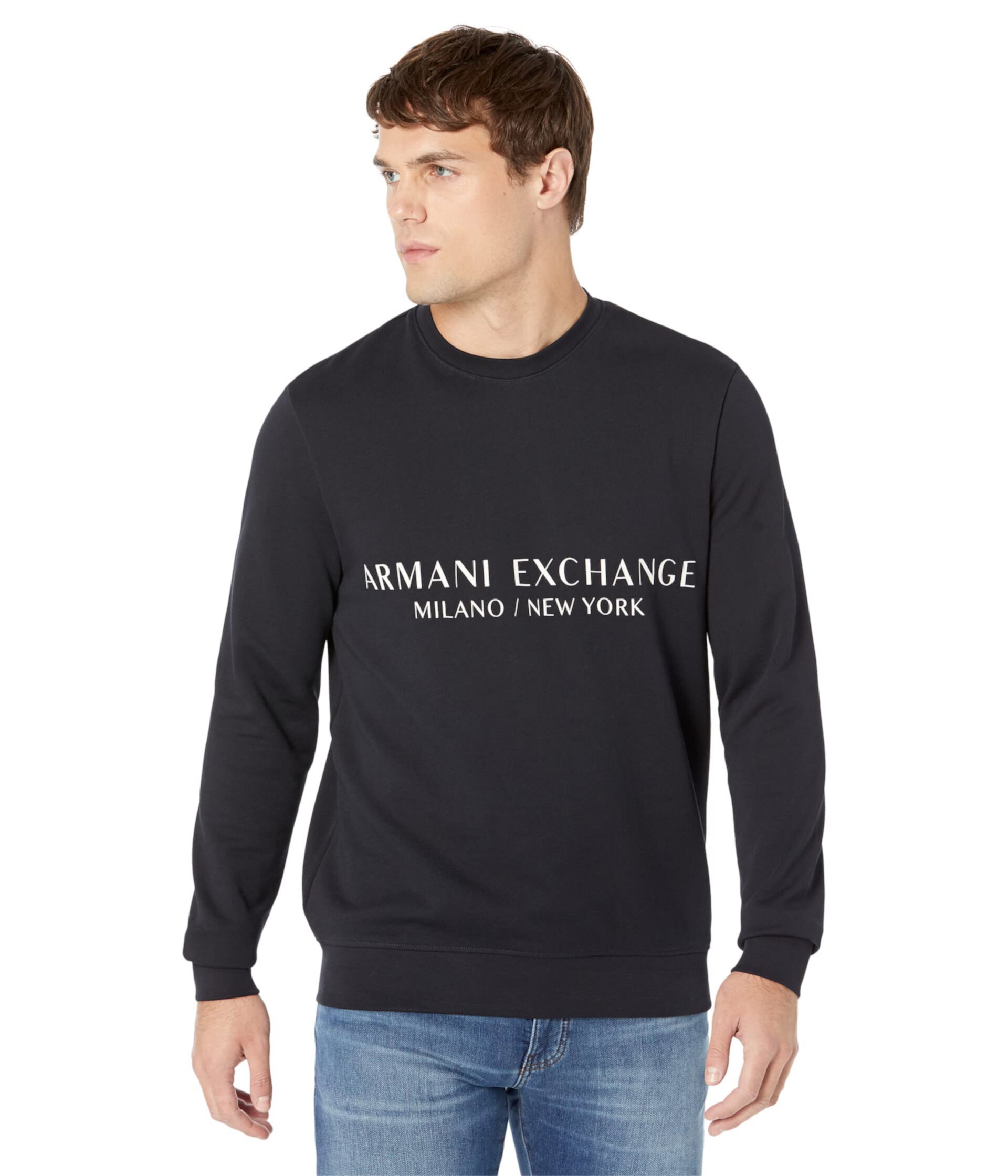 Толстовка с логотипом Milano/New York AX ARMANI EXCHANGE