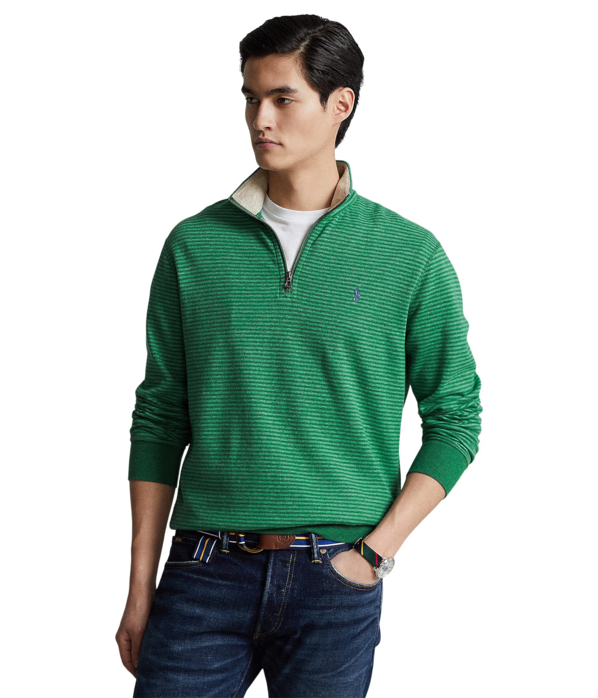 Пуловер двойной вязки с воротником-стойкой Ralph Lauren
