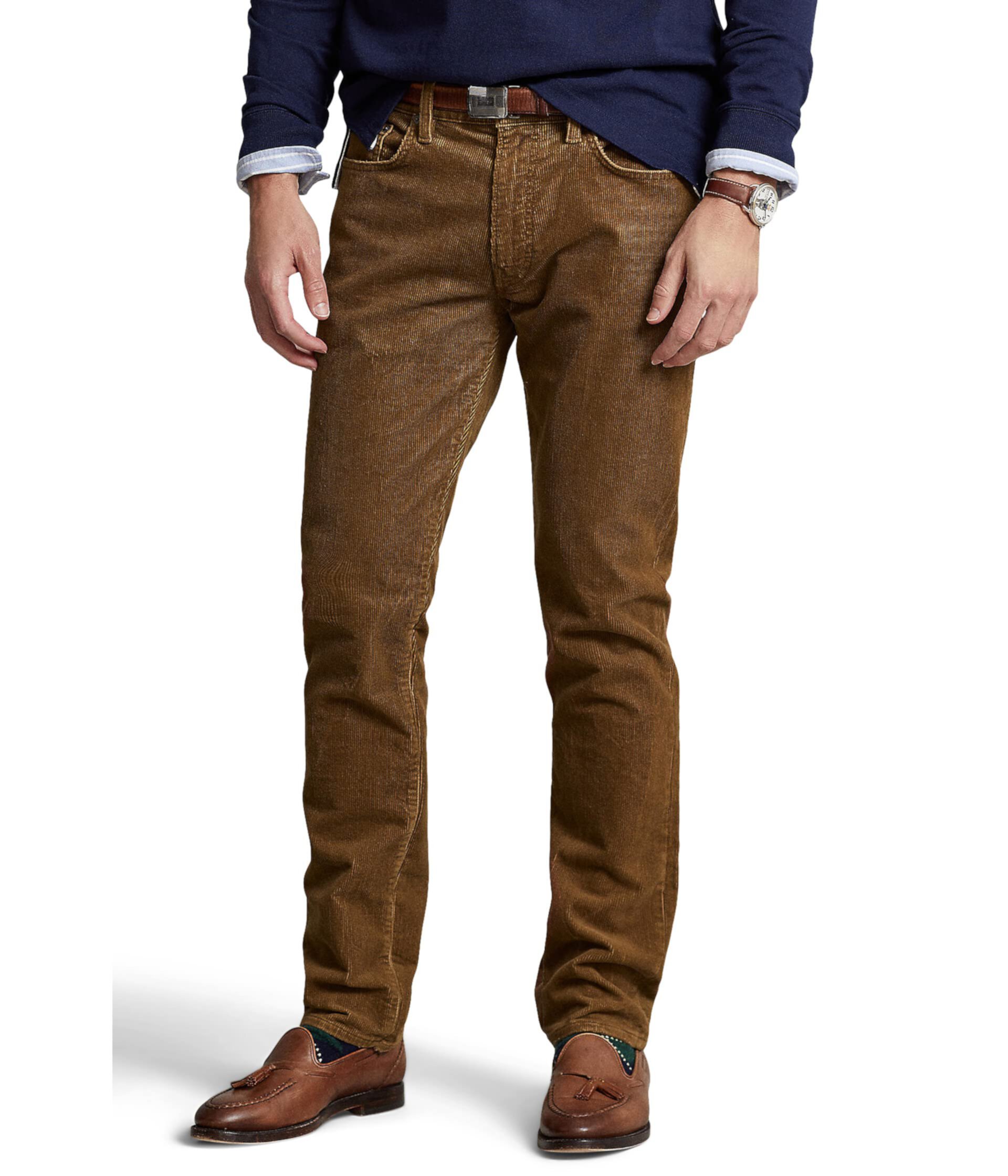 Узкие прямые вельветовые брюки Varik Polo Ralph Lauren