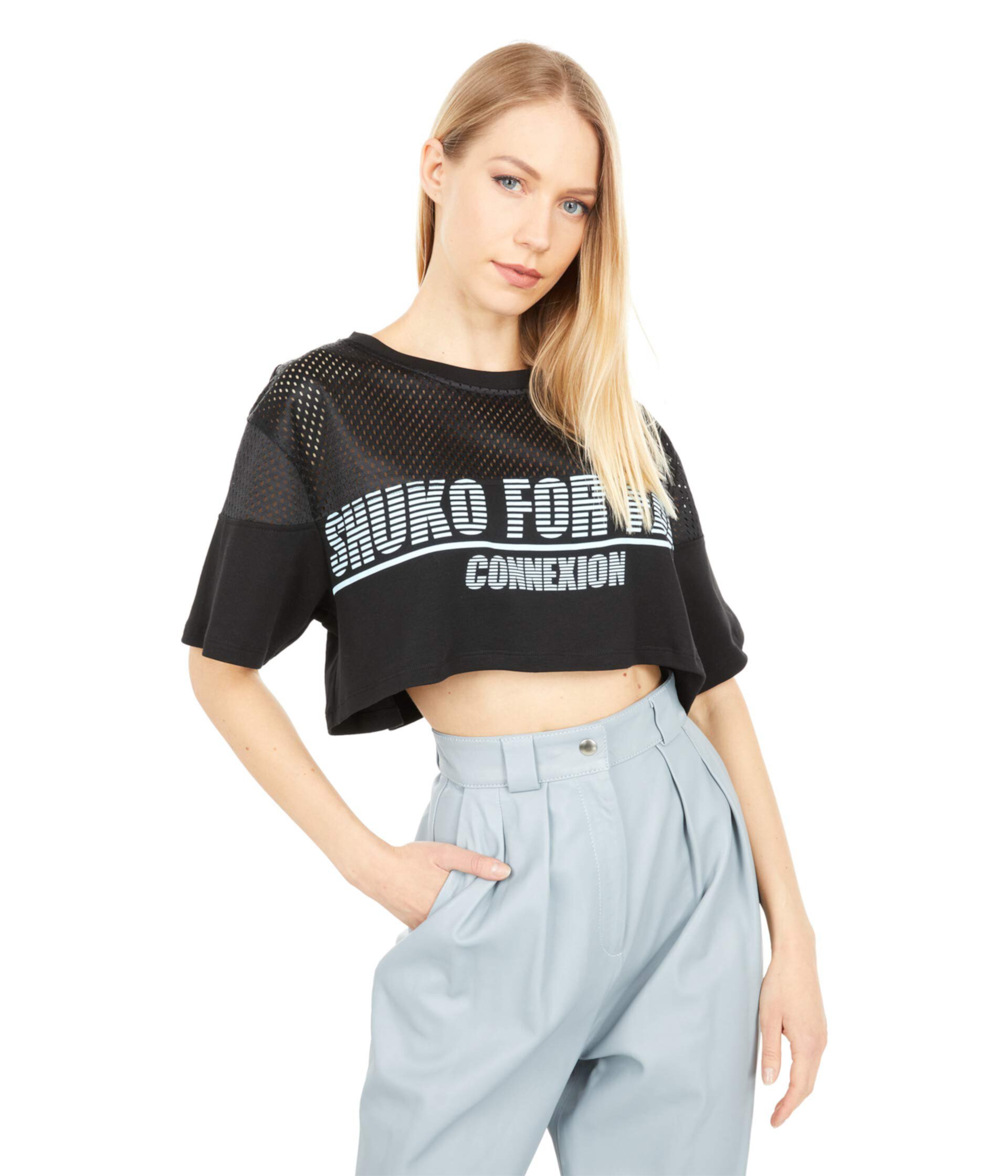 Укороченная футболка большого размера Shuko Faith Connexion