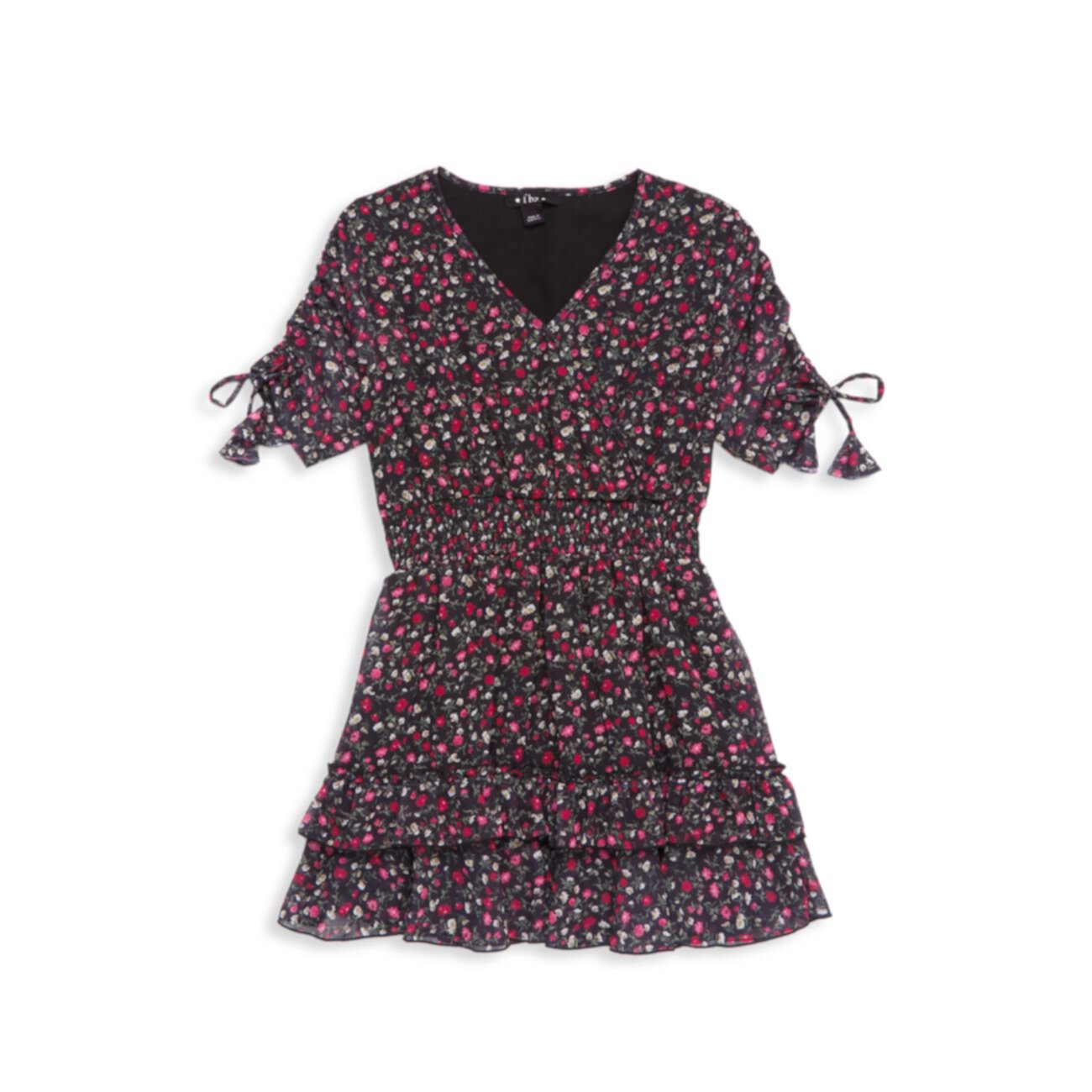 Присборенное платье с цветочным принтом для маленьких девочек и девочек Flowers By Zoe