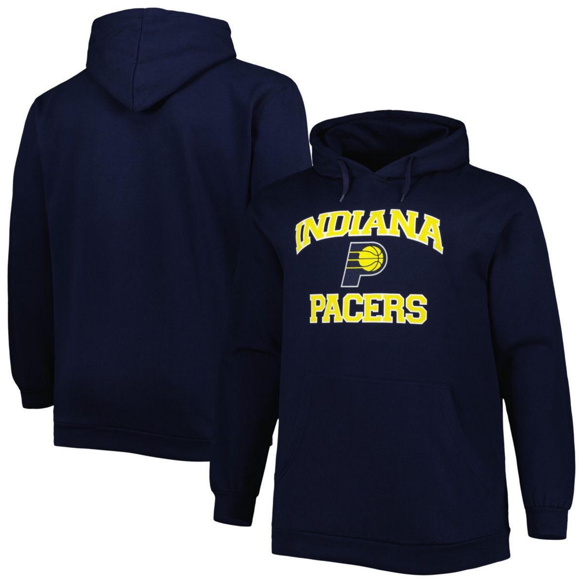 Мужской темно-синий пуловер с капюшоном Indiana Pacers Big & Tall Heart & Soul Profile