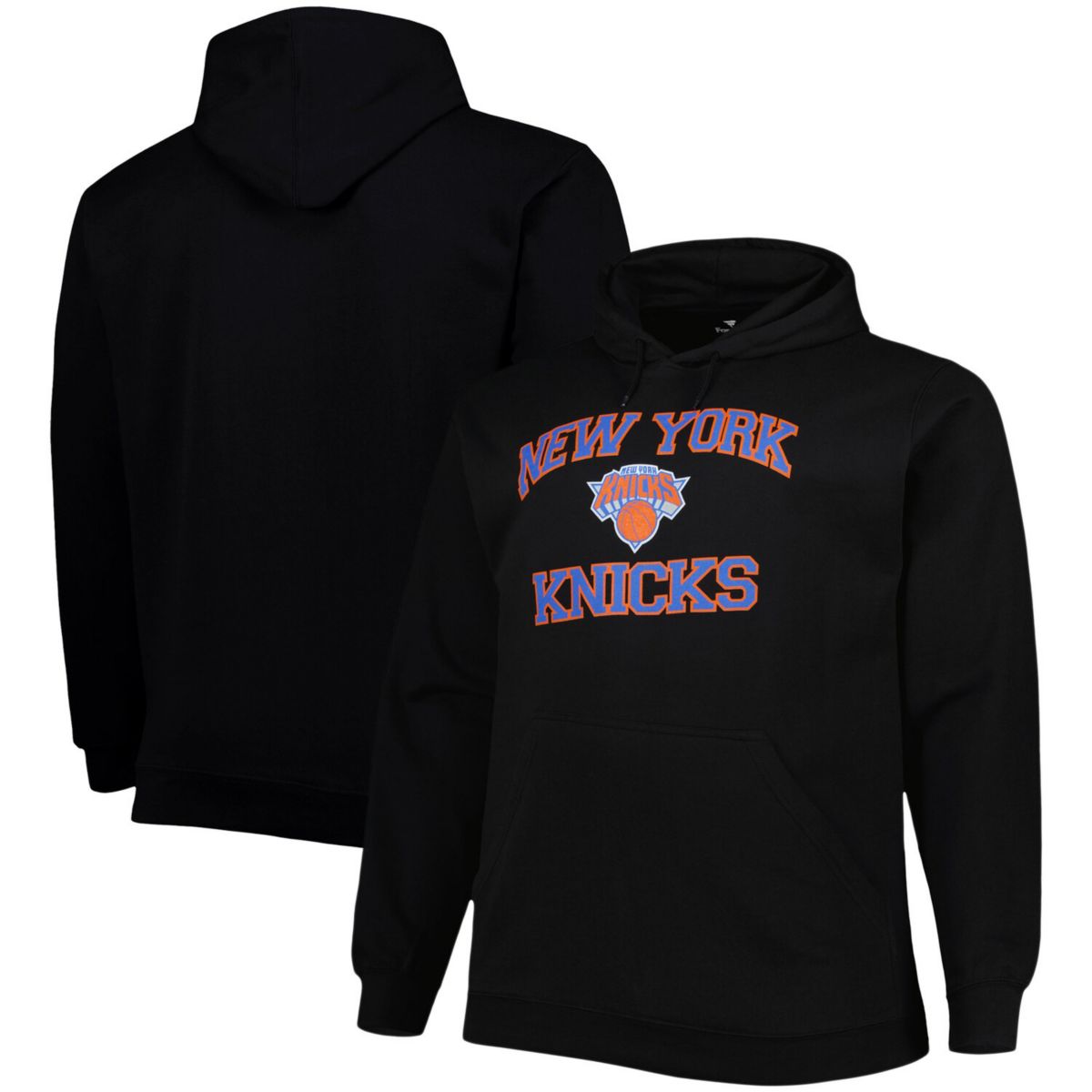 Мужская черная толстовка с капюшоном New York Knicks Big & Tall Heart & Soul Profile
