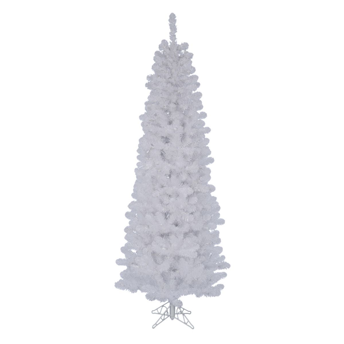 Vickerman 7.5-ft. White Salem Pencil Pine Artificial Christmas Tree Vickerman