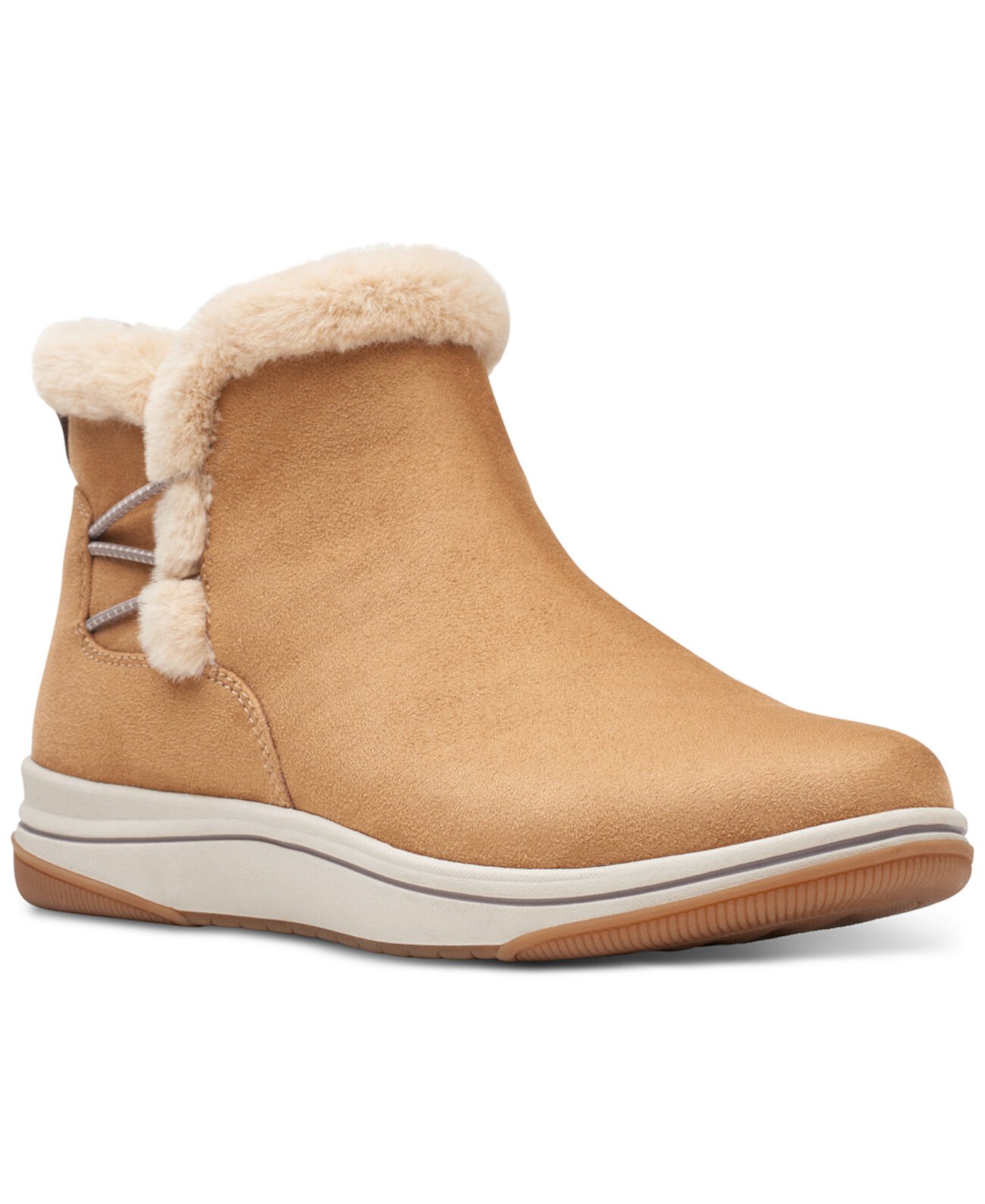 Женские ботинки Clarks Breeze Fur с пушистым верхом и удобным каблуком 3,5 см Clarks