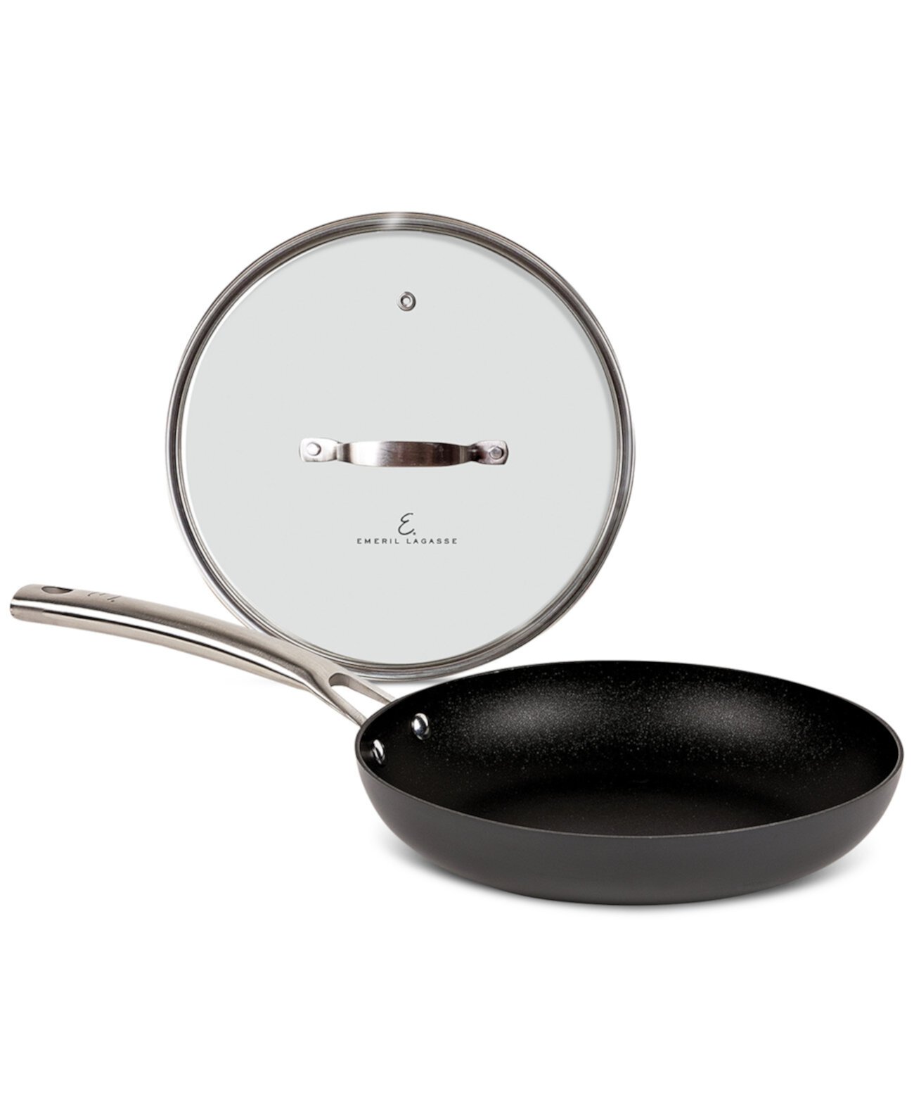 Сковорода Forever Pans Pro с твердым анодированием 12 дюймов и крышкой с антипригарным покрытием Emeril Lagasse