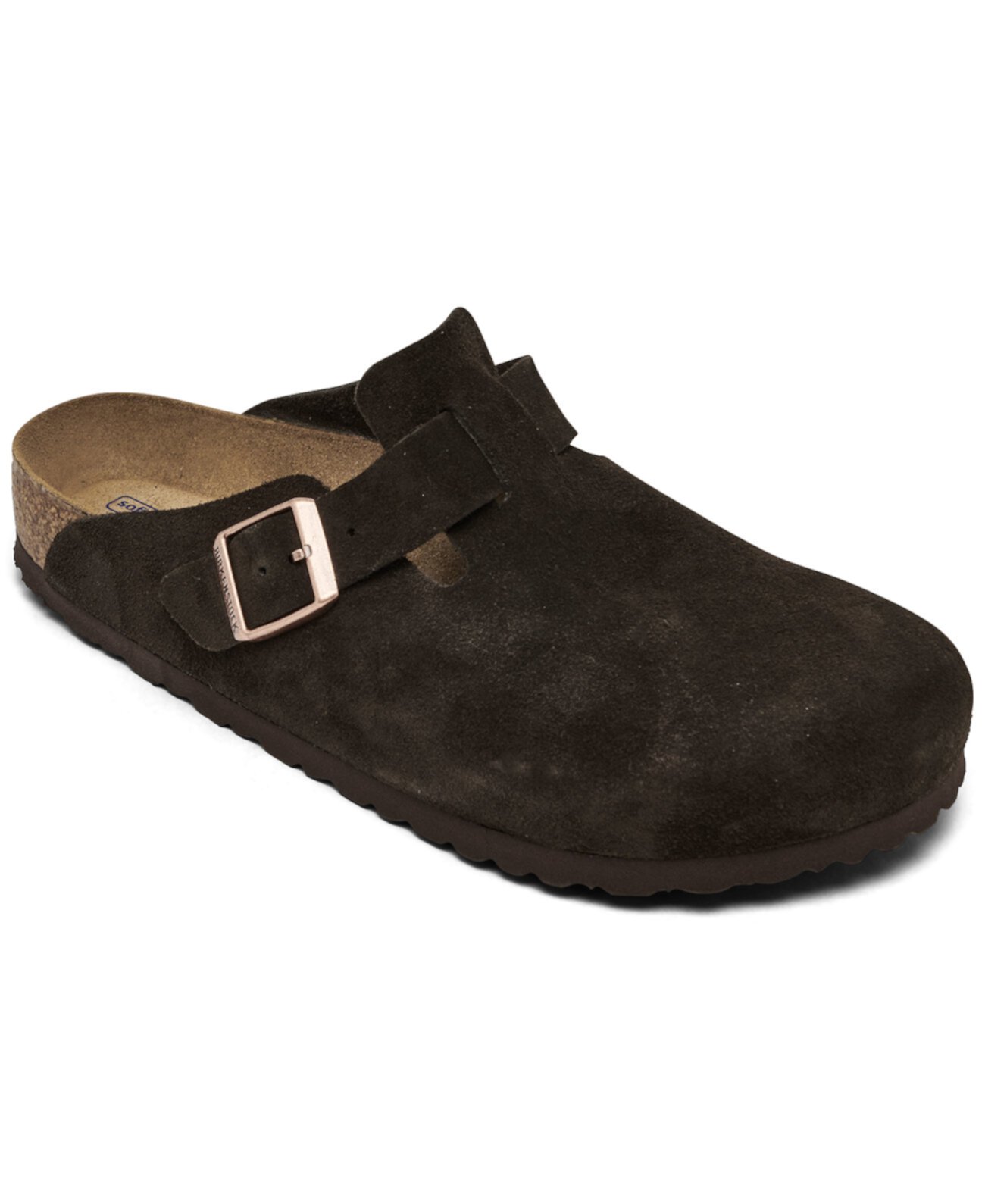 Мужские Лоферы Birkenstock Boston Soft Footbed Suede Leather Birkenstock