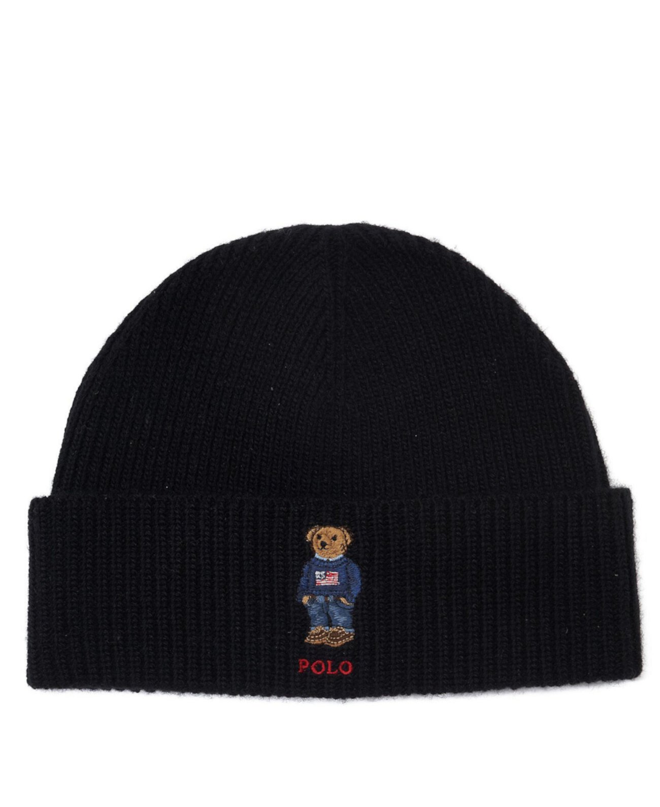 Шапка с вышивкой Solid Flag Bear и логотипом, сделанная из нейлона, шерсти и акрила Polo Ralph Lauren