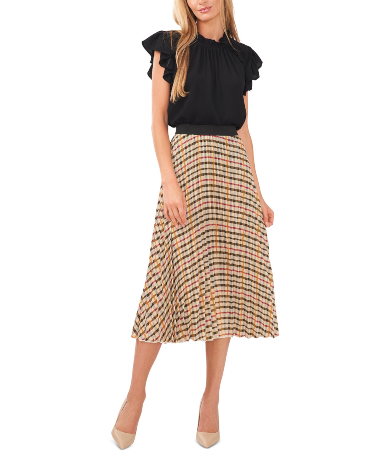 Женская плиссированная юбка с эластичной талией CeCe