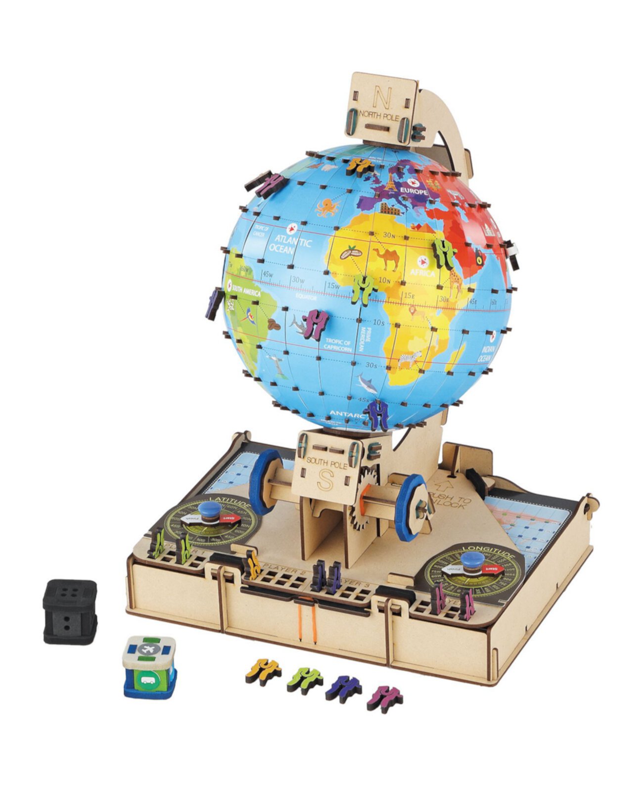 Smartivity DIY Globe Trotters Toy World Explorer Kit с дополненной реальностью, 248 шт. Asmodee North America, Inc.