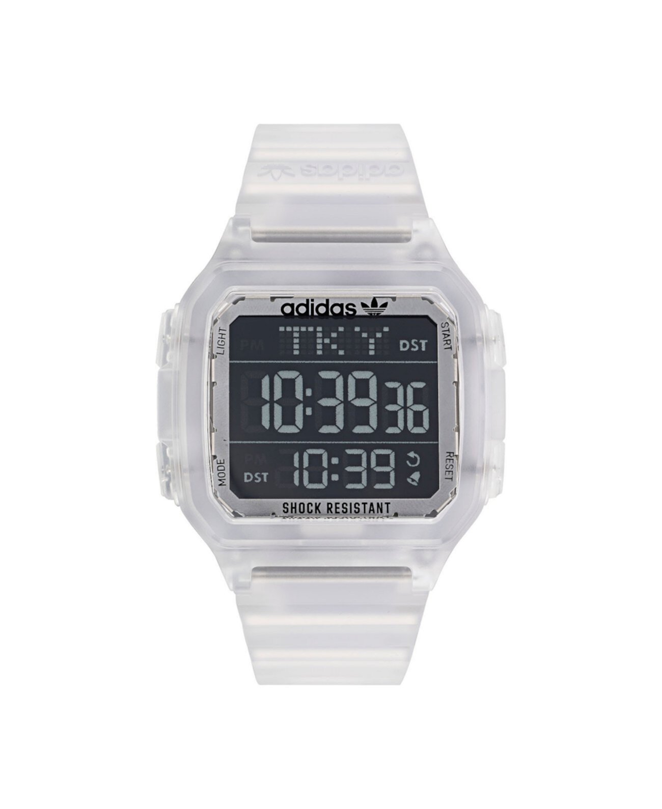 Смарт часы Adidas Unisex Gmt Digital One 47mm с прозрачным ремешком Adidas