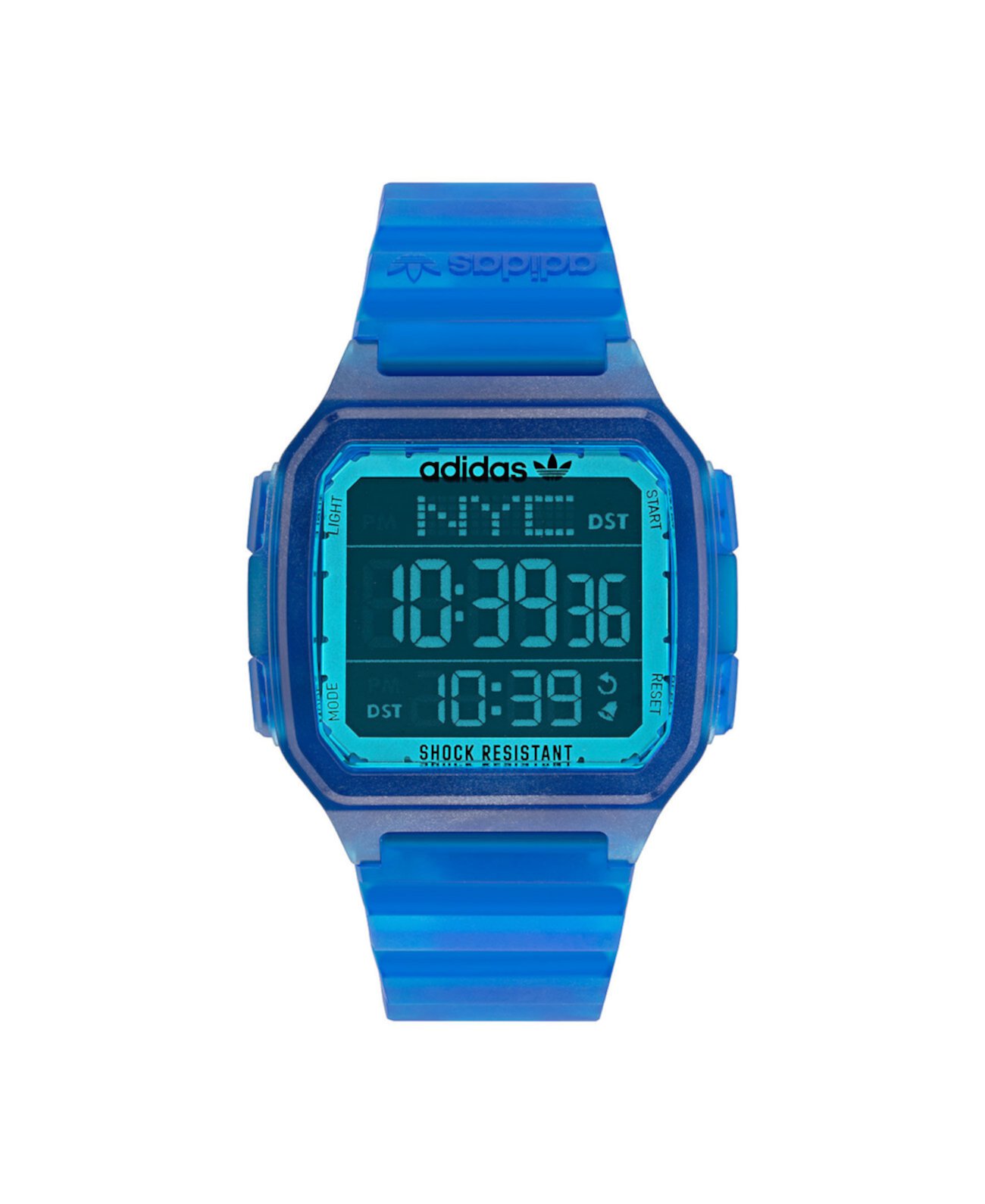 Часы унисекс Gmt Digital One Gmt с синим полимерным ремешком, 47 мм Adidas