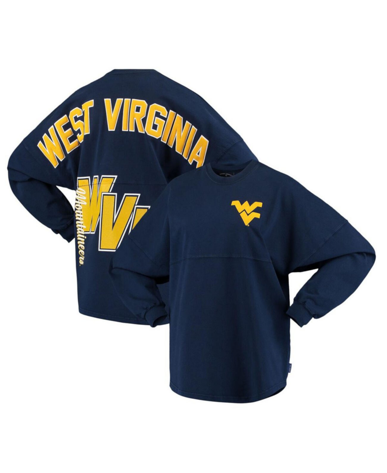 Женская темно-синяя футболка West Virginia Mountaineers Loud n Proud Spirit Jersey
