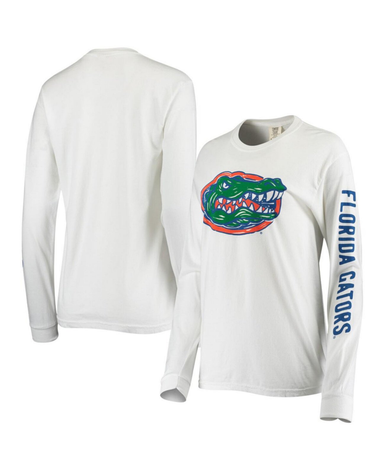 Женская белая футболка с длинным рукавом с логотипом Florida Gators Drawn Logo Summit Sportswear