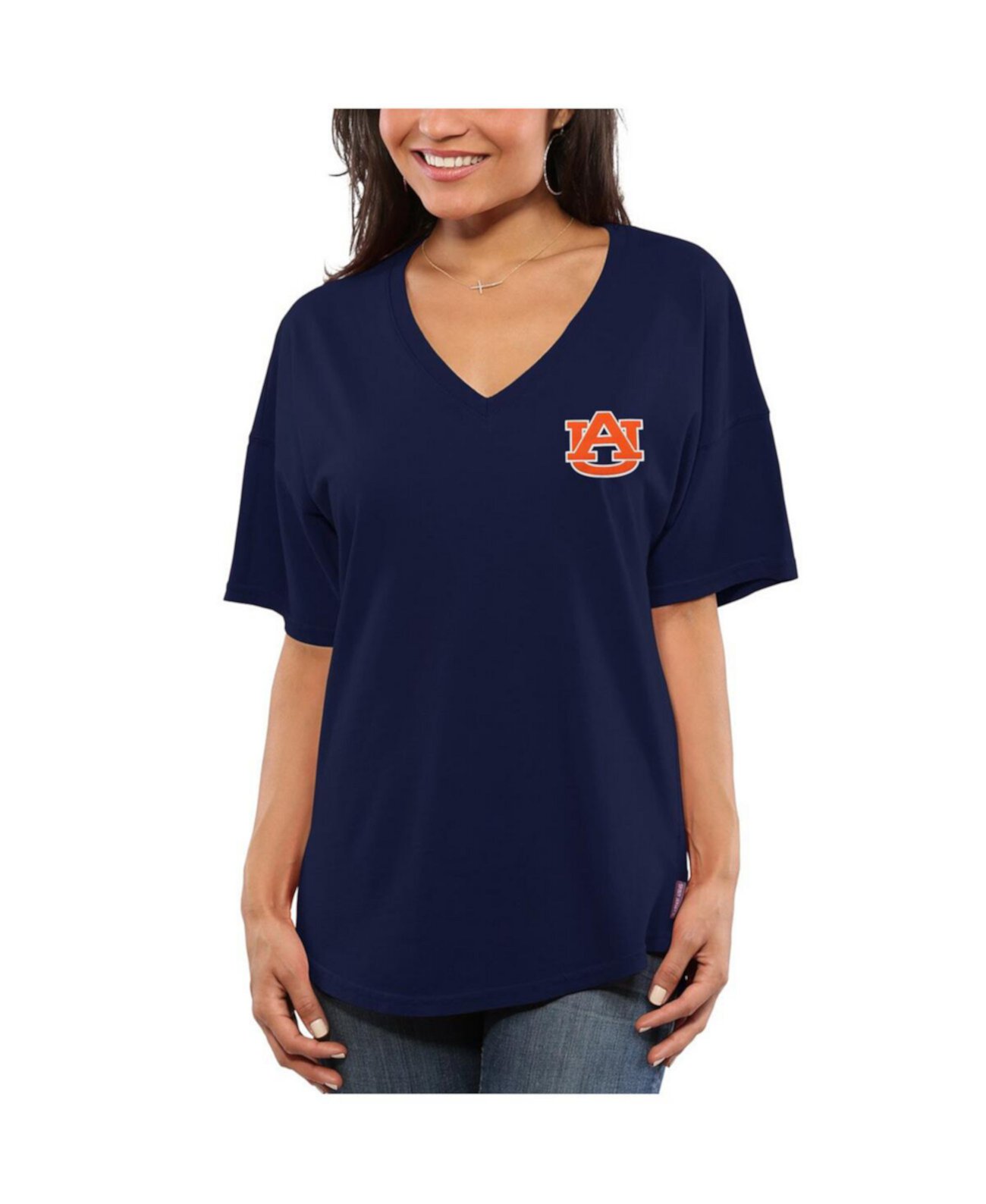 Женская темно-синяя футболка оверсайз Auburn Tigers Spirit Jersey
