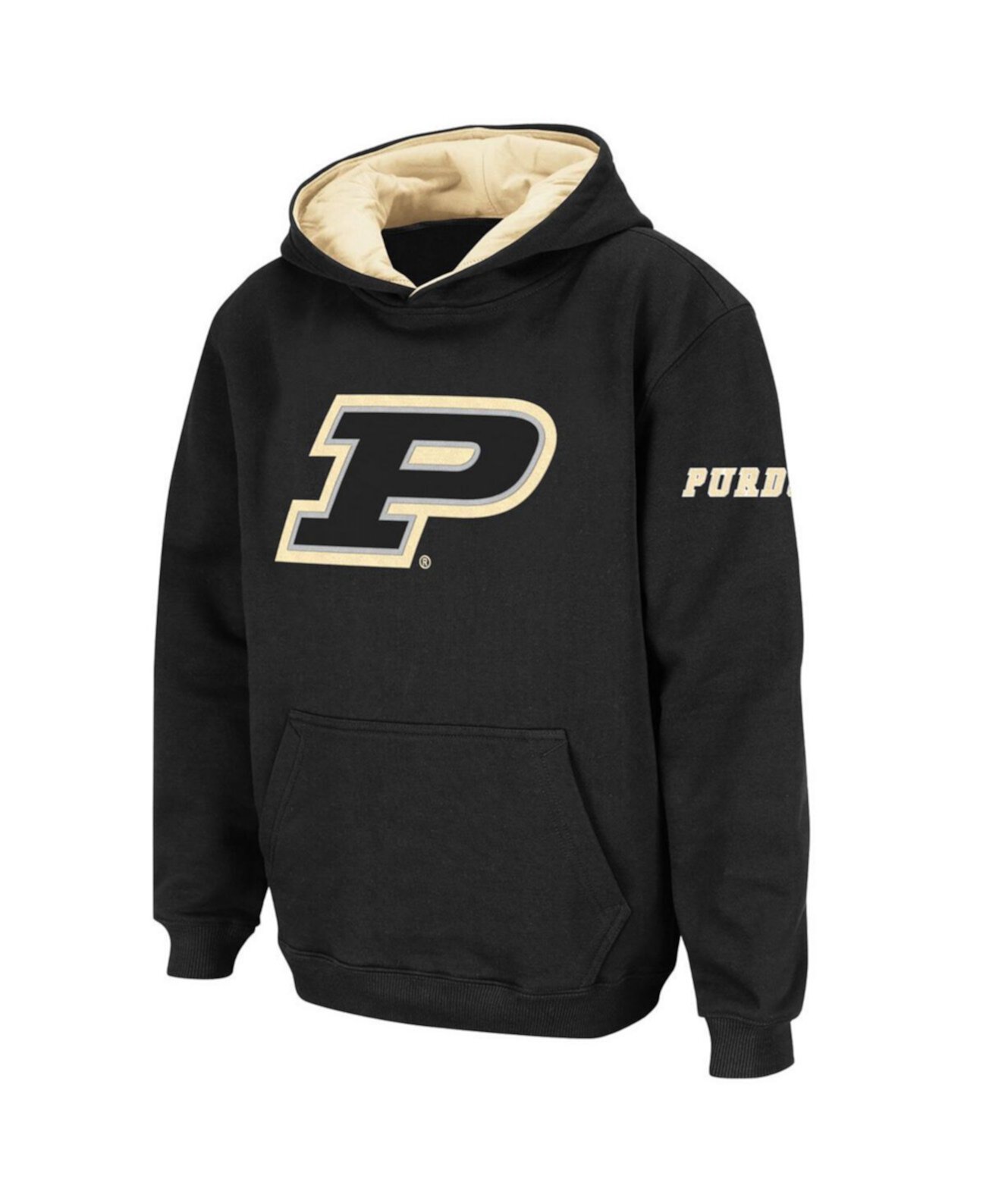 Черный пуловер с капюшоном и большим логотипом Big Boys Purdue Boilermakers Stadium Athletic
