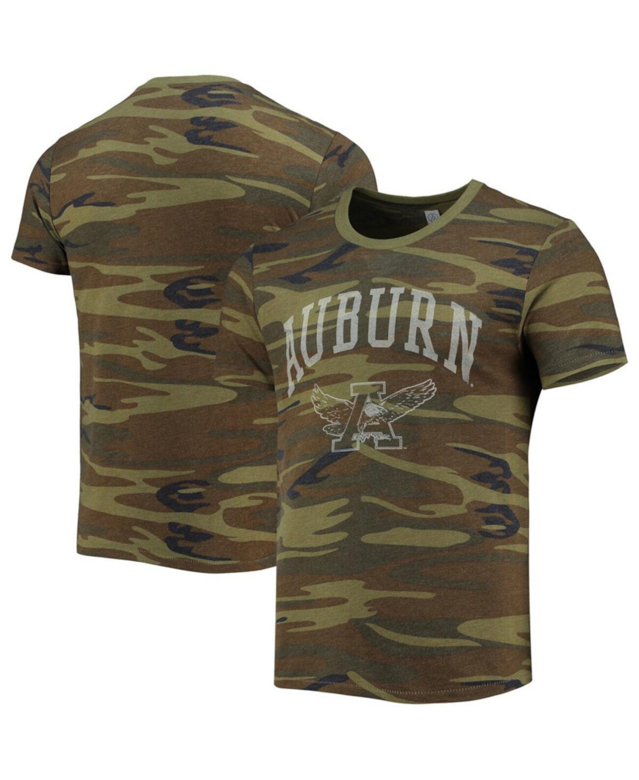 Мужская камуфляжная футболка Auburn Tigers Arch Logo Tri-Blend Alternative
