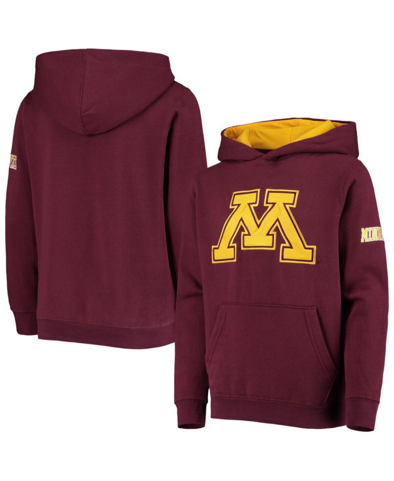 Пуловер с капюшоном и большим логотипом Big Boys Minnesota Golden Gophers Stadium Athletic
