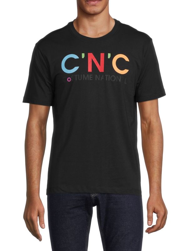 Мужская хлопковая футболка C'N'C COSTUME NATIONAL с логотипом C'N'C COSTUME NATIONAL