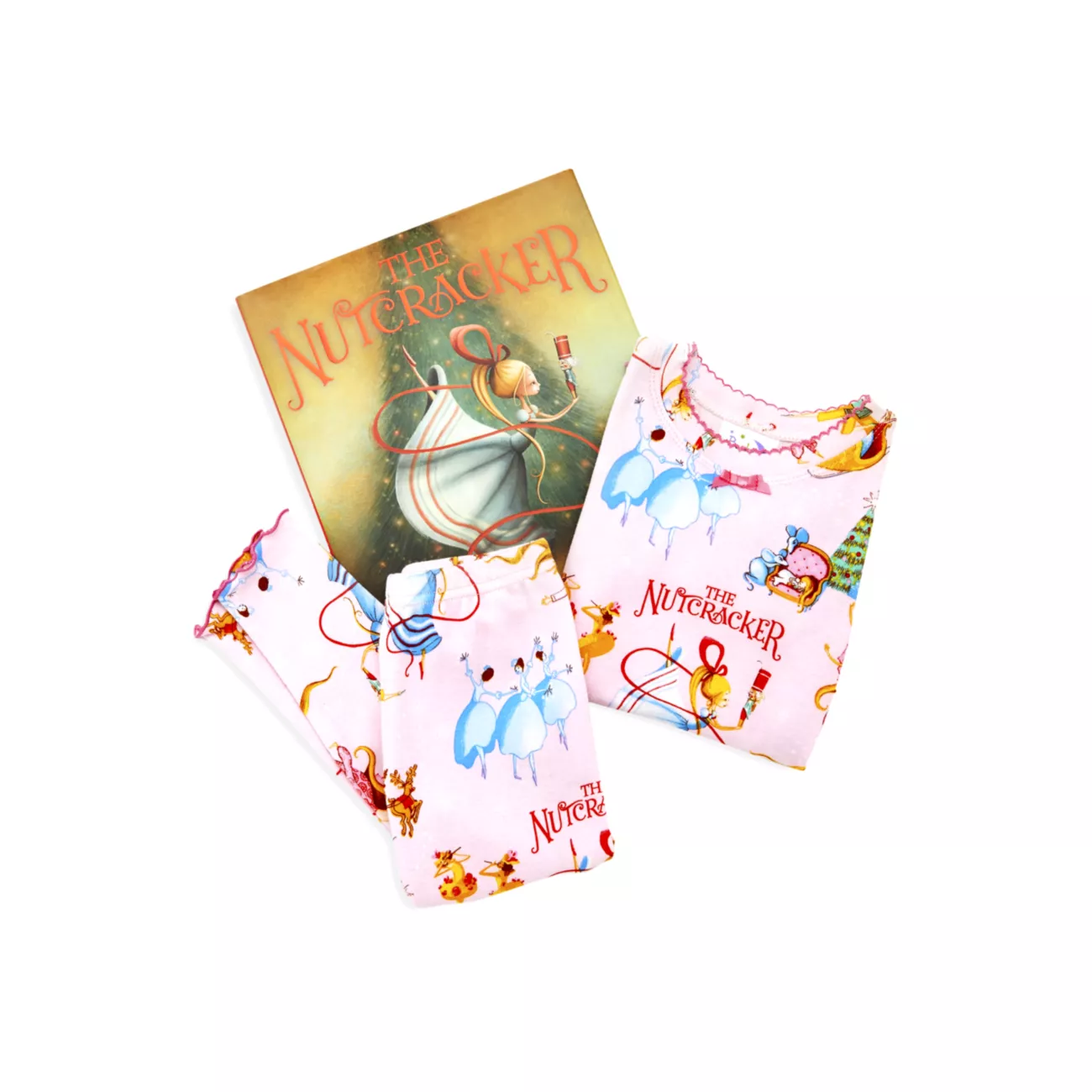 Хлопковая пижама-тройка «Щелкунчик» для маленькой девочки и amp; Книжный набор BOOKS TO BED