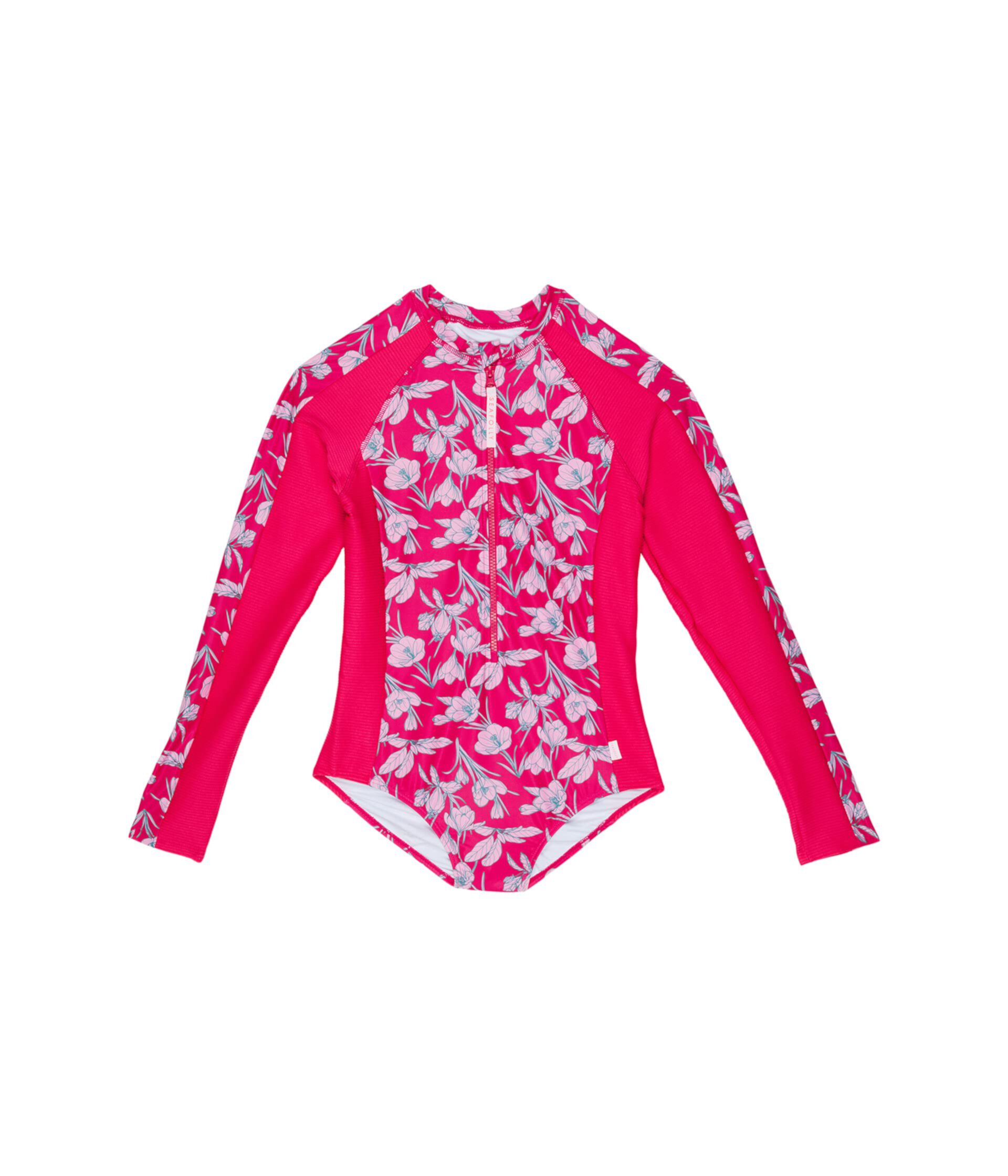 Детский купальник Seafolly Kids Florence с панельным дизайном и длинными рукавами Seafolly Kids