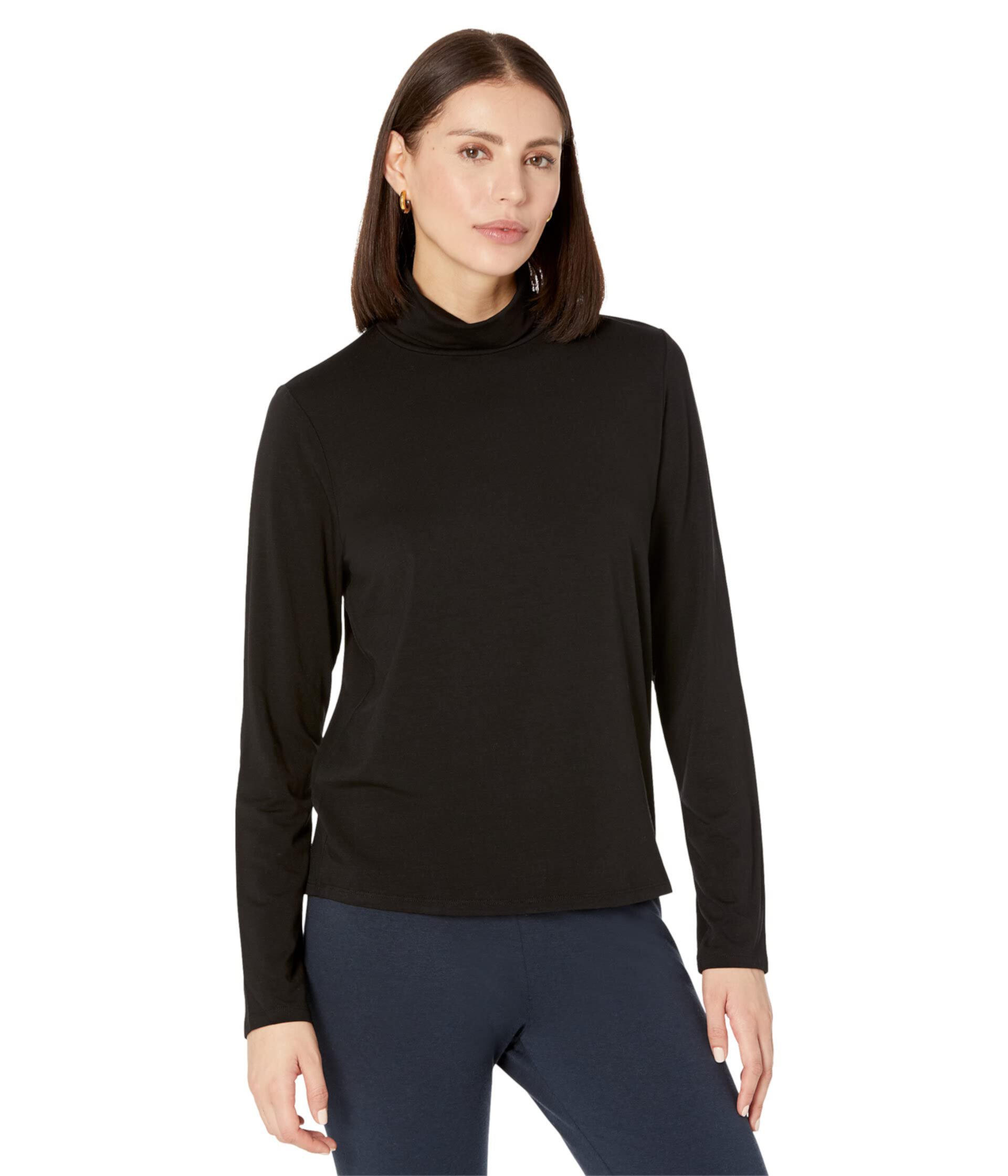 Приталенный топ с хомутом Eileen Fisher, длинные рукава, 95% TENCEL™ Lyocell® Eileen Fisher