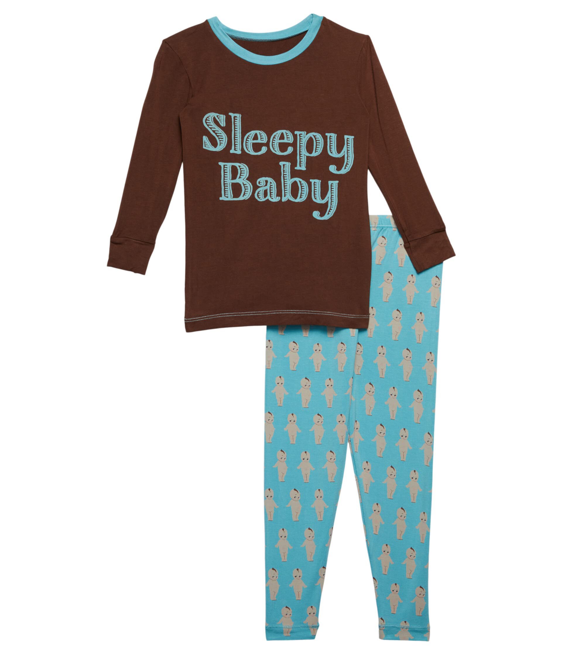 Long Sleeve Graphic Pajama Set (Toddler/Little Kids/Big Kids) Kickee Pants Kids