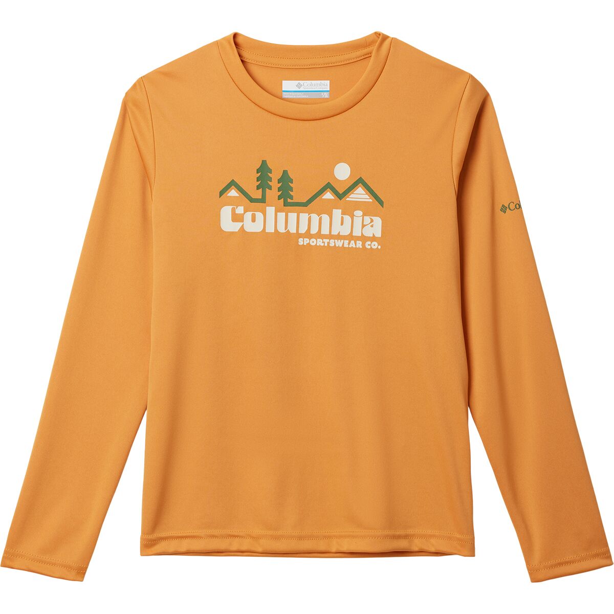 Детская Футболка Columbia Grizzly Peak с длинным рукавом и графикой Columbia