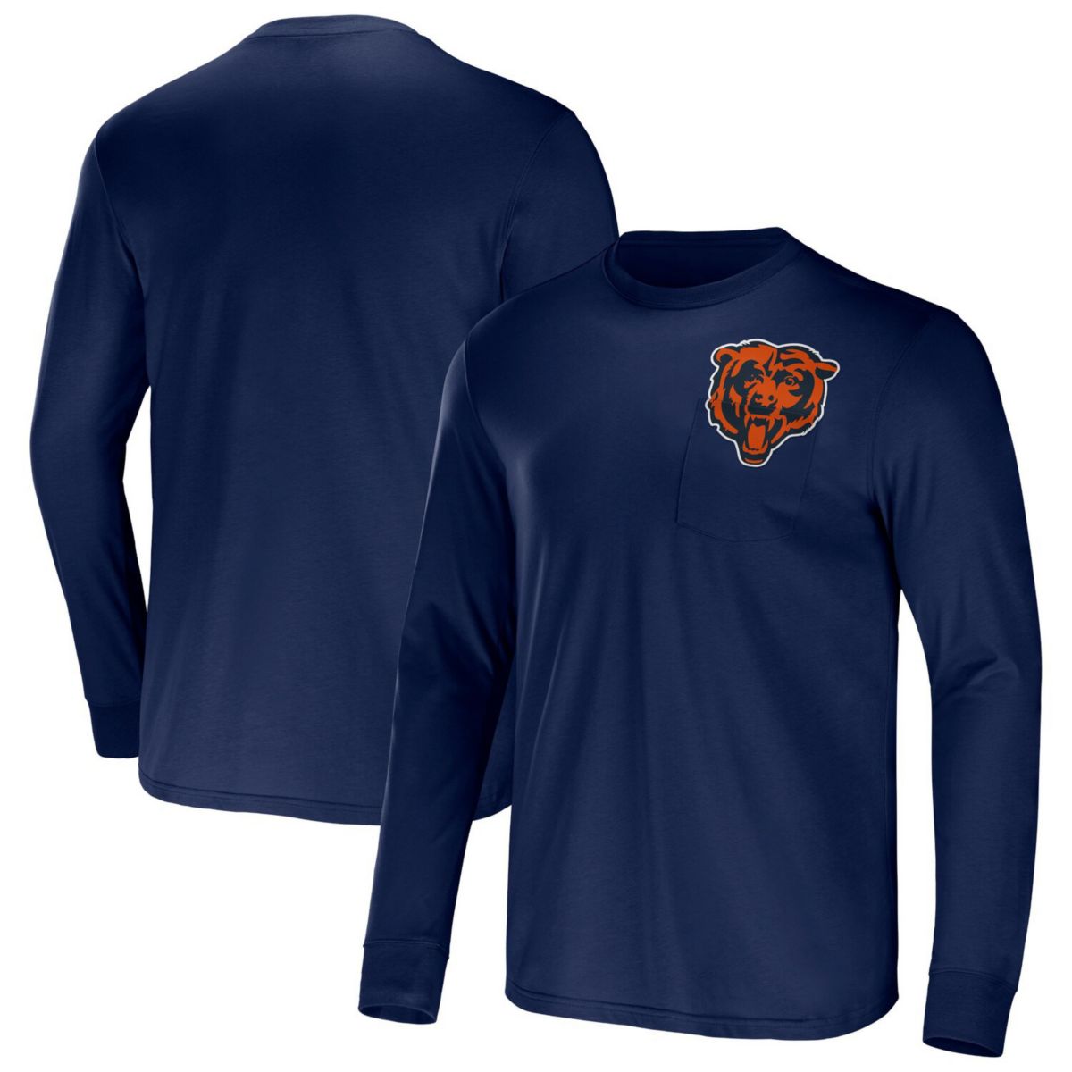 Мужская Футболка NFL x Darius Rucker Collection by Fanatics Тёмно-синяя Chicago Bears с Карманом NFL x Darius Rucker Collection by Fanatics