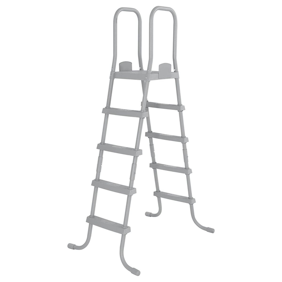 Bestway 58337E 52-Inch Steel Above Ground Swimming Pool Ladder No-Slip Steps Bestway