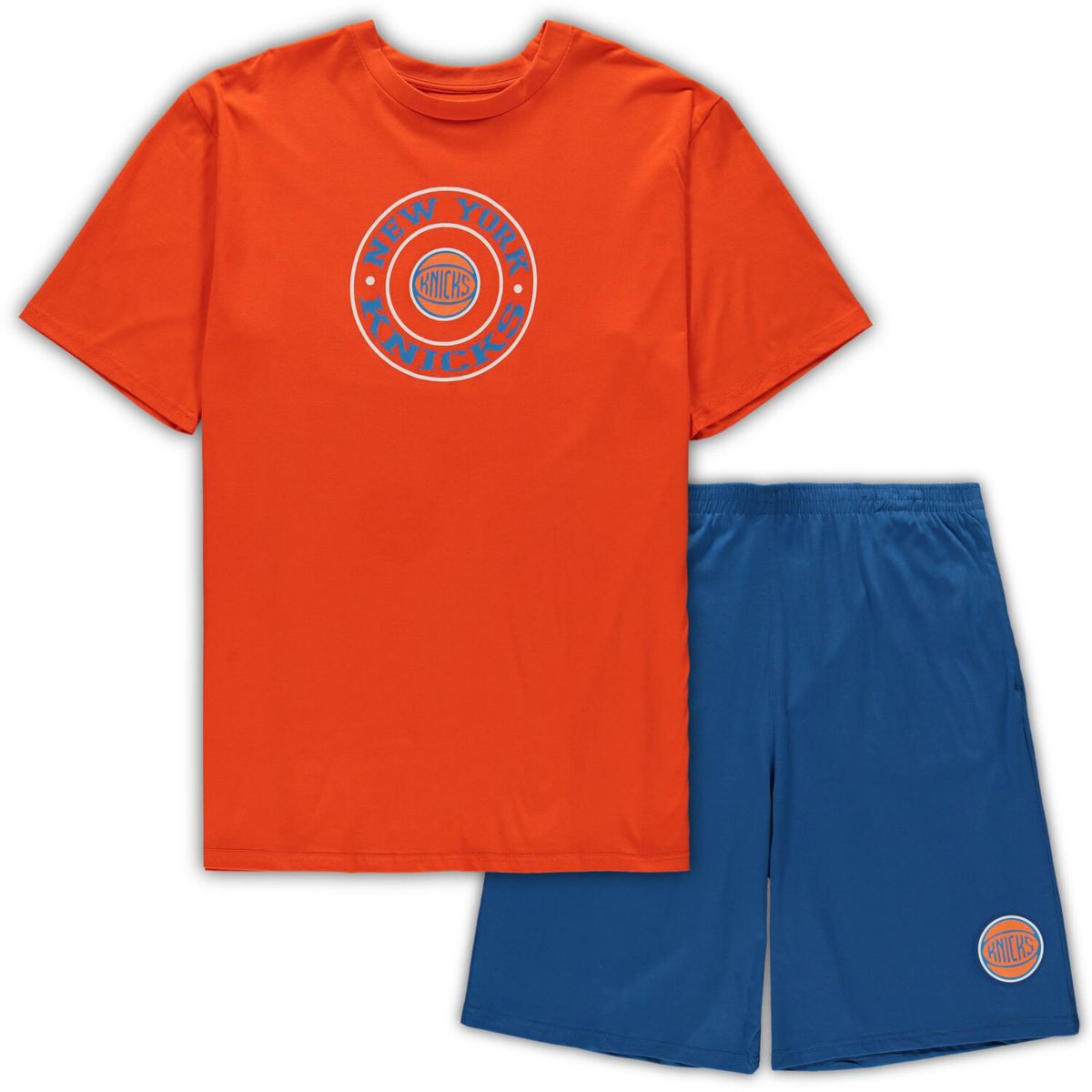 Мужская Пижама Concepts Sport Оранжево-Голубая New York Knicks Big & Tall Unbranded