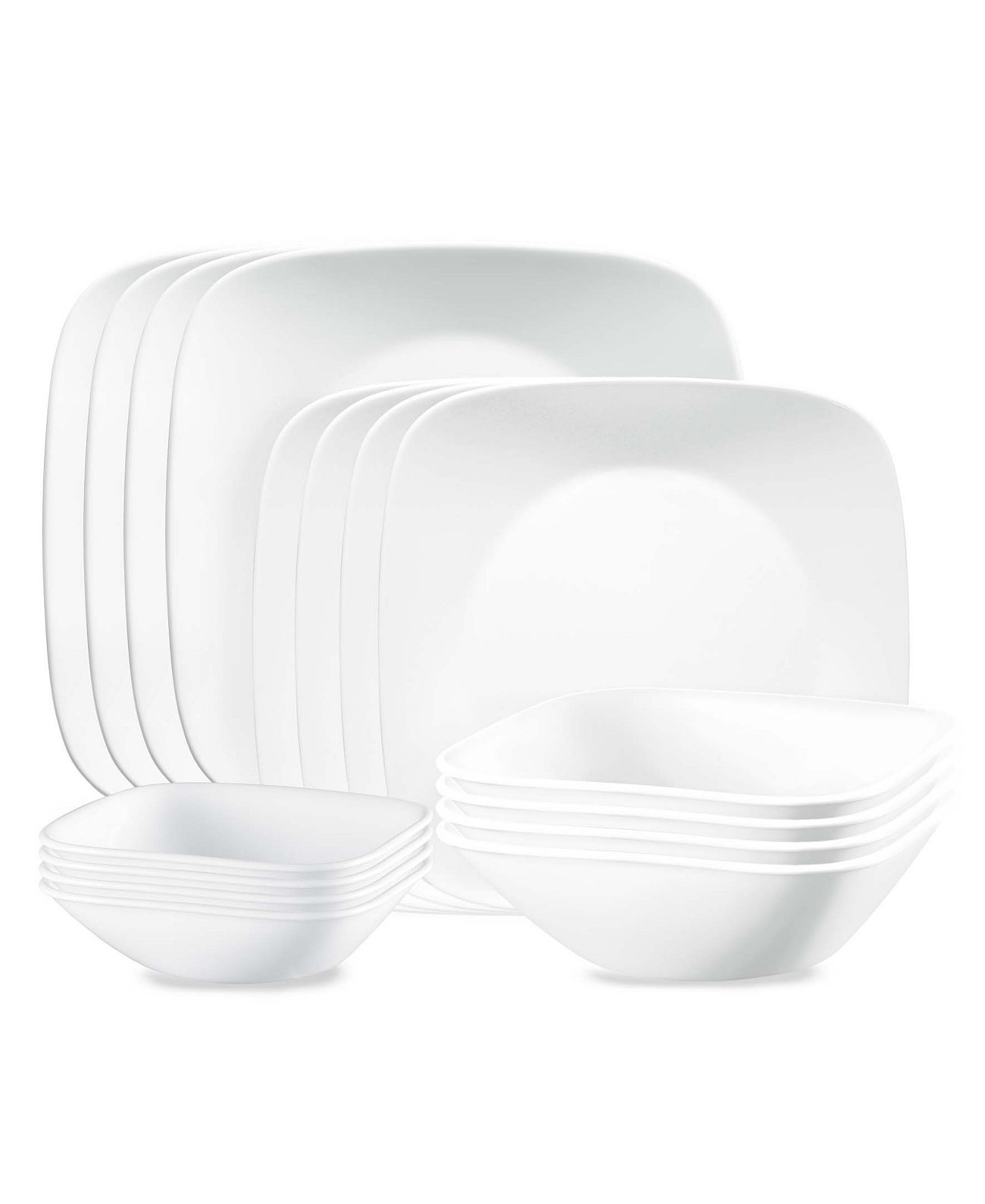 Набор столовой посуды Vivid White из 16 предметов, сервиз на 4 персоны Corelle