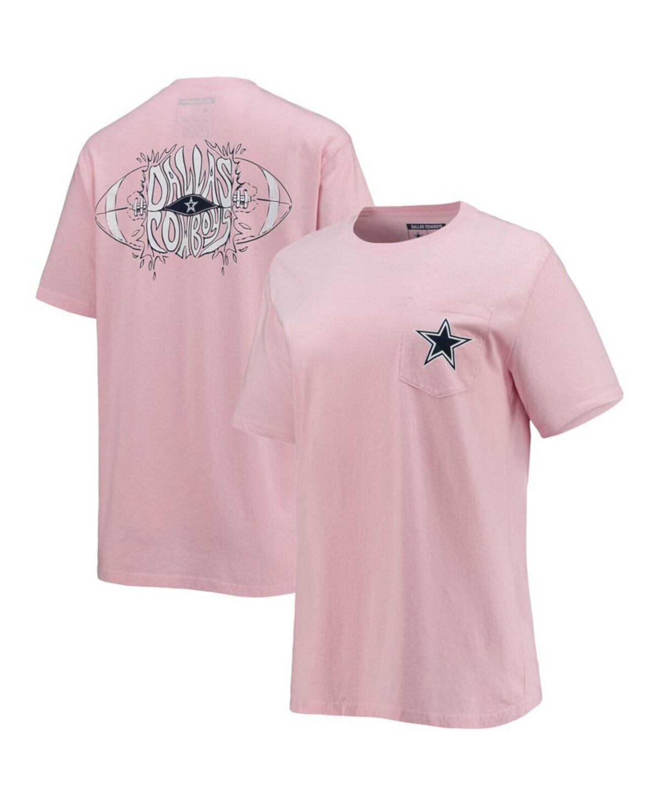Women's Pink Dallas Cowboys Busting Ball T-shirt Lauren James