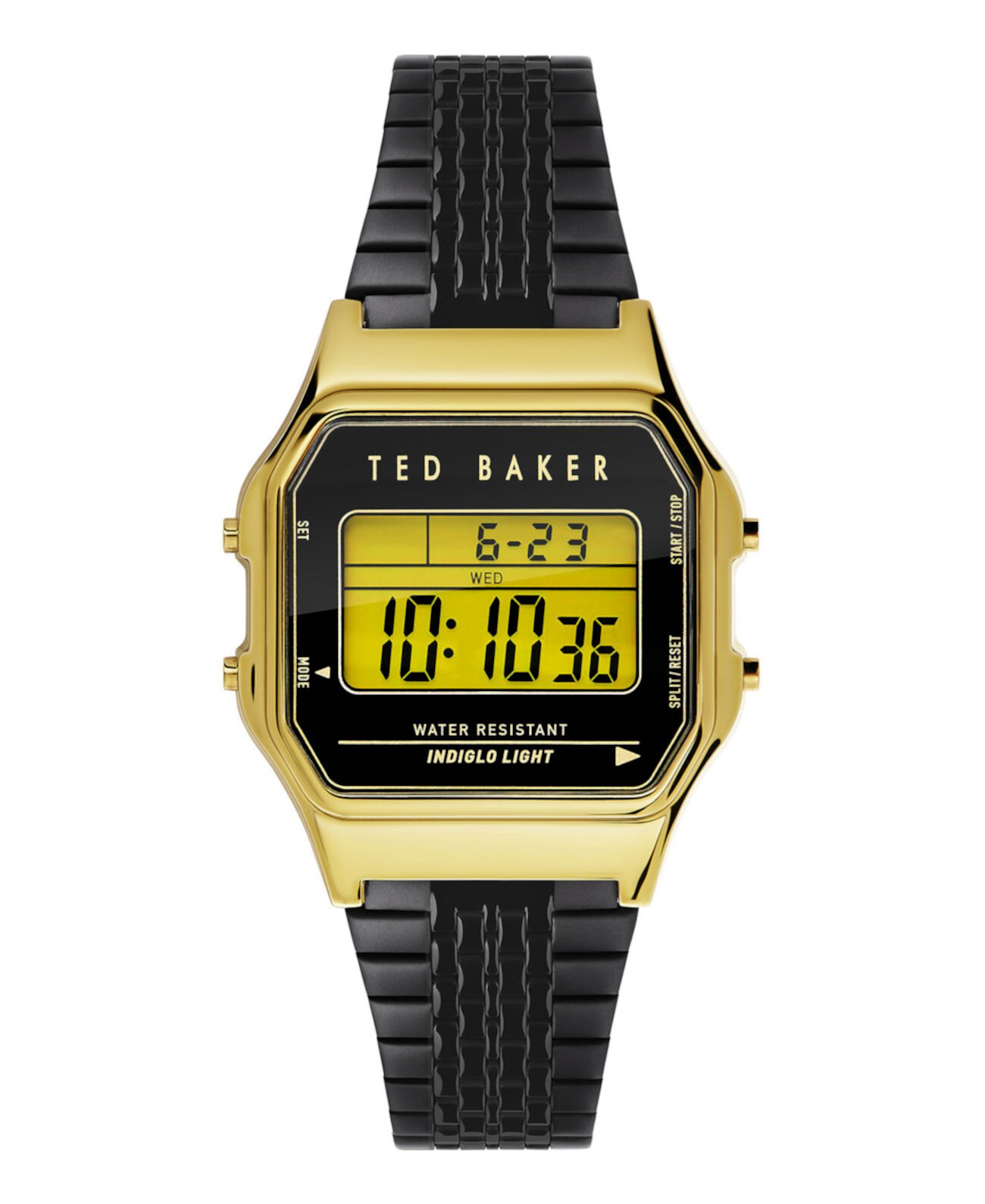 Часы унисекс Ted 80's с черным браслетом из нержавеющей стали, 35,5 мм Ted Baker