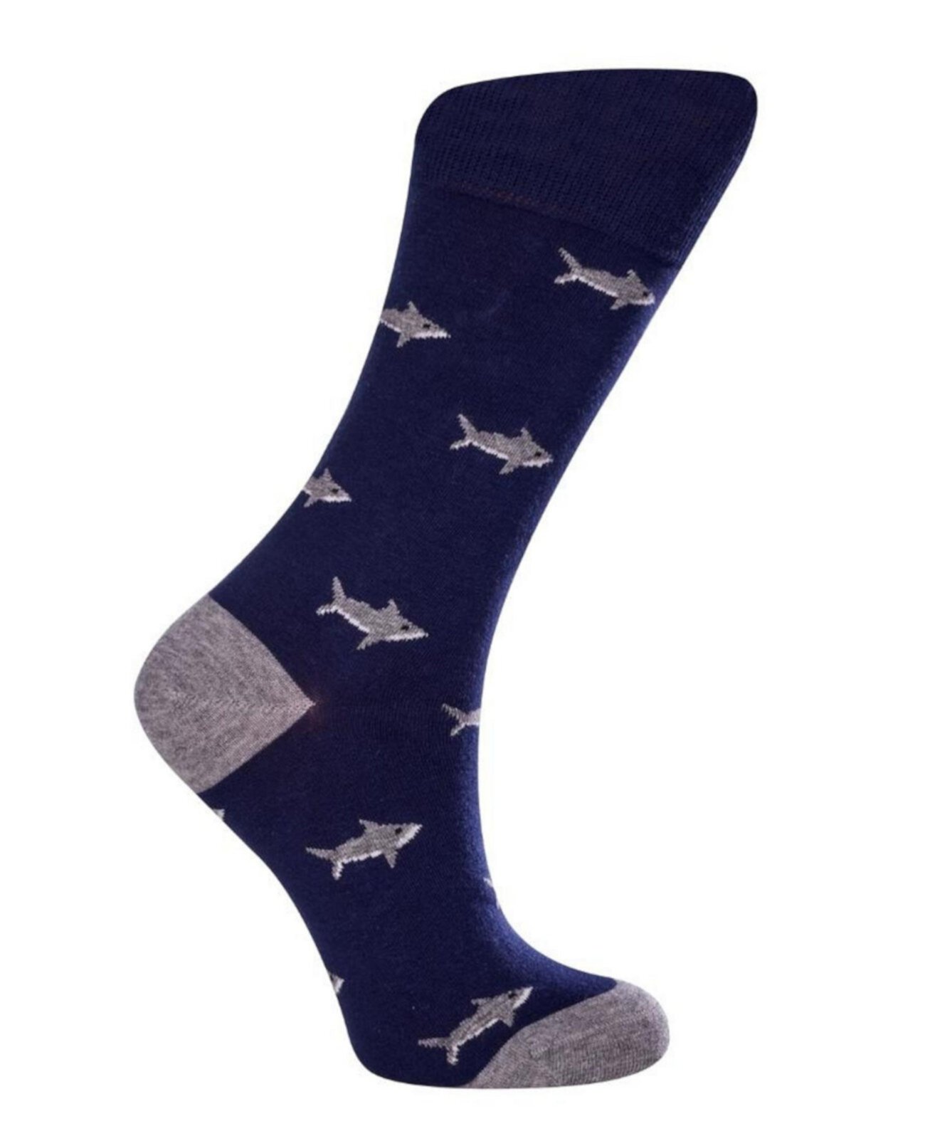 Женские классические носки Shark W-Cotton с бесшовным дизайном мыска, упаковка из 1 шт. Love Sock Company
