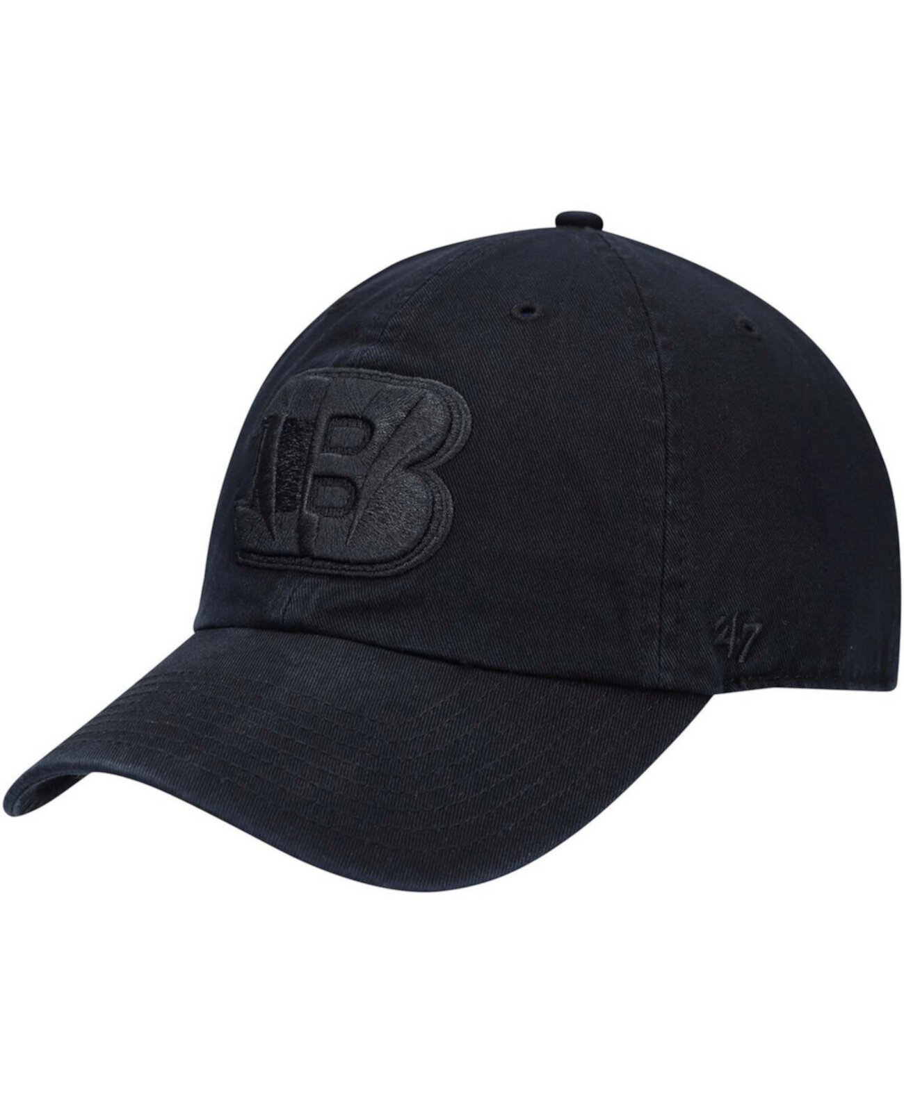 Мужская черная регулируемая шапка Cincinnati Bengals Team Tonal Clean Up '47 Brand