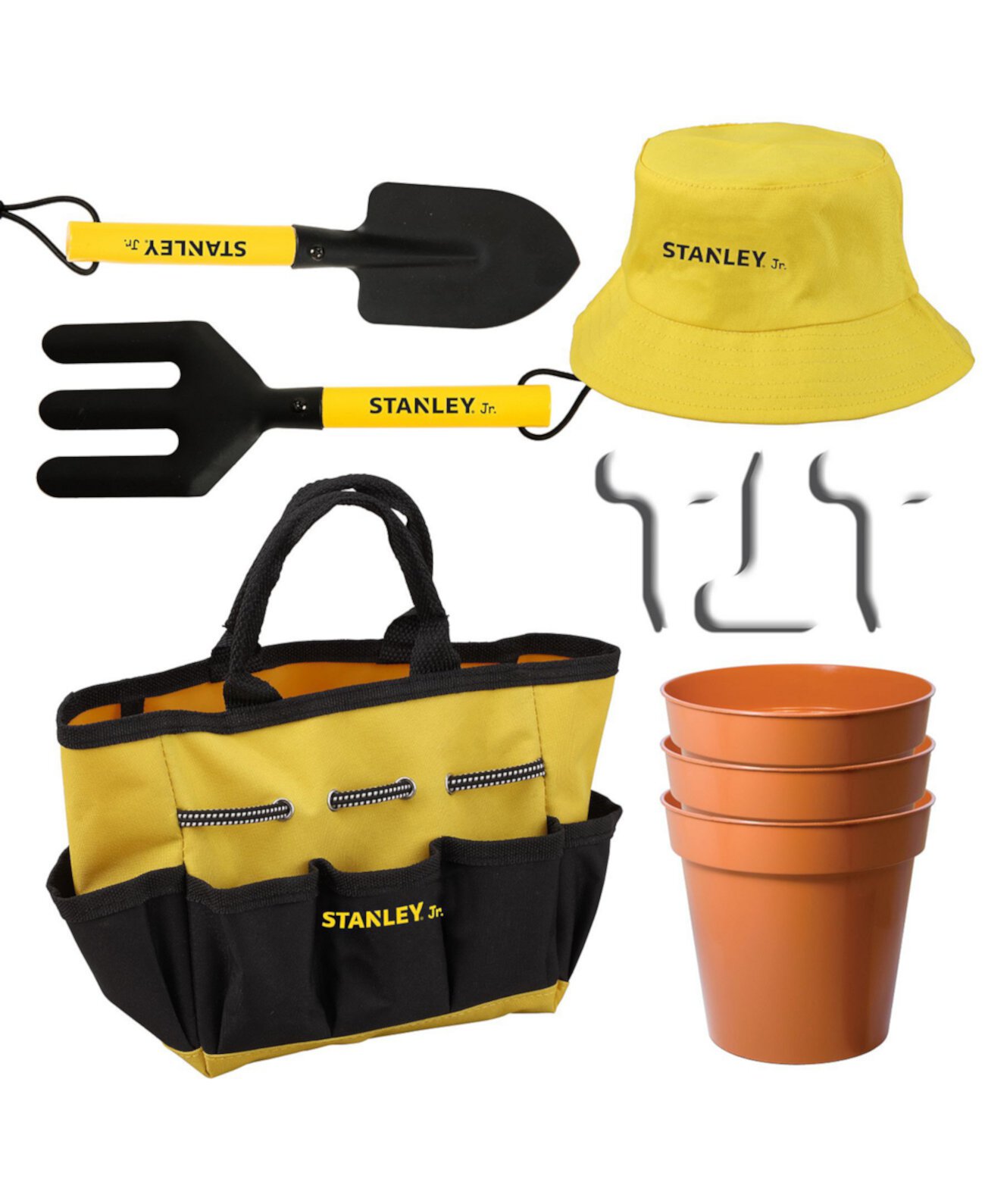 Набор садовых инструментов Stanley Jr с шляпой от солнца и сумкой для детей, 10 предметов RED TOOL BOX