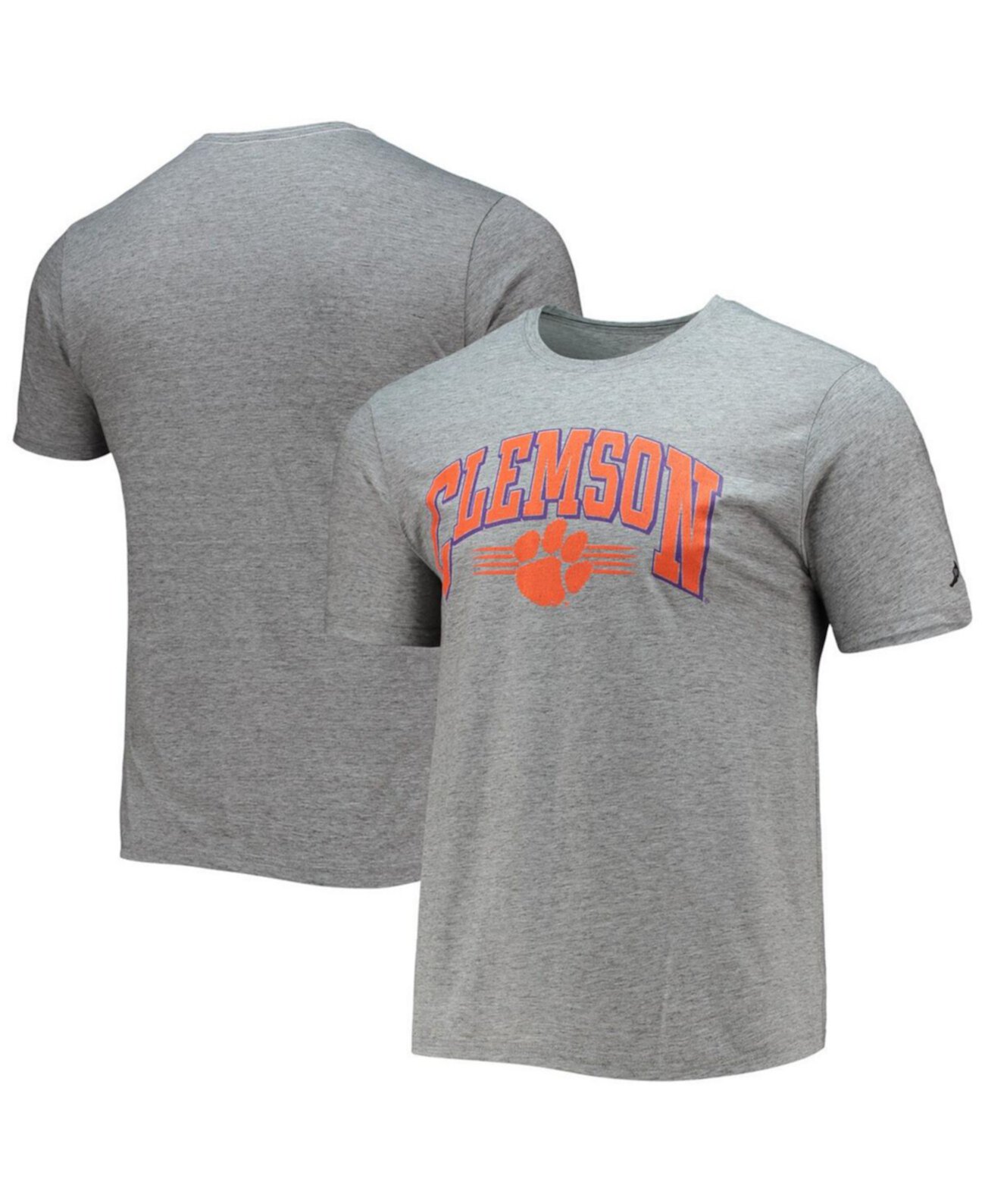 Мужская серая футболка Clemson Tigers Upperclassman Reclaim из переработанного джерси с меланжевым принтом League Collegiate Wear