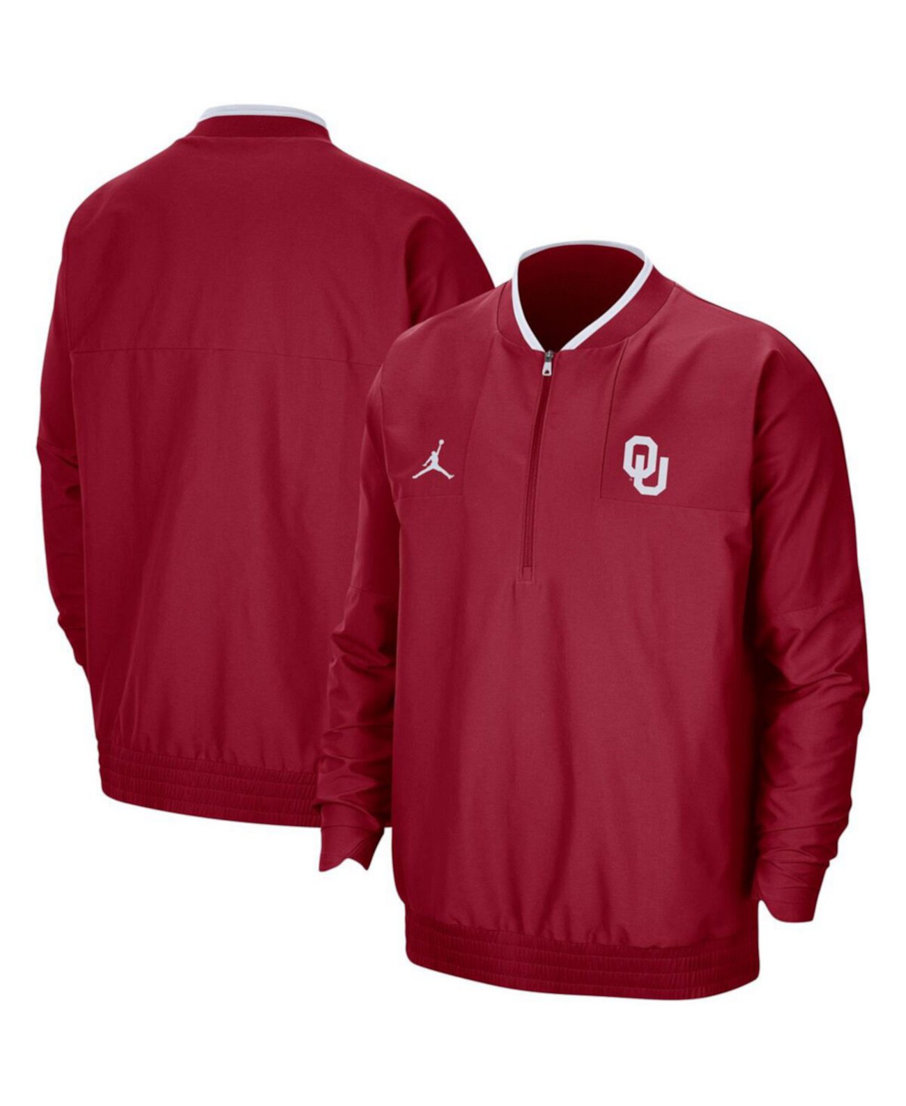 Мужская Куртка Jordan Coach Half-Zip Oklahoma Sooners 2021 Jordan