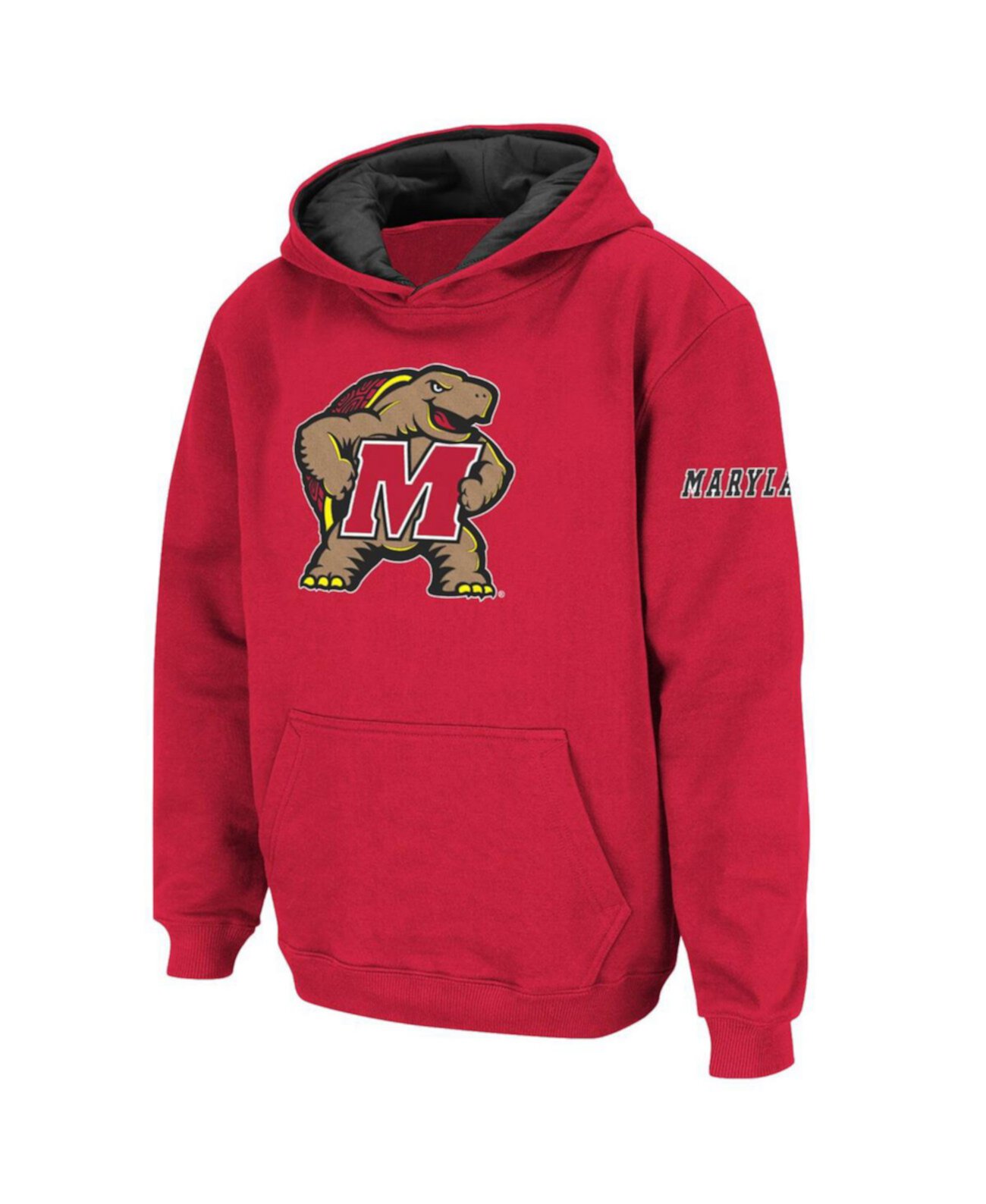 Красный пуловер с капюшоном и большим логотипом Big Boys Maryland Terrapins Stadium Athletic