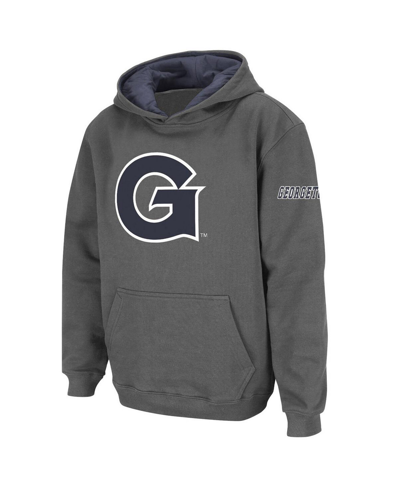 Темно-серый пуловер с логотипом Big Boys Georgetown Hoyas Stadium Athletic