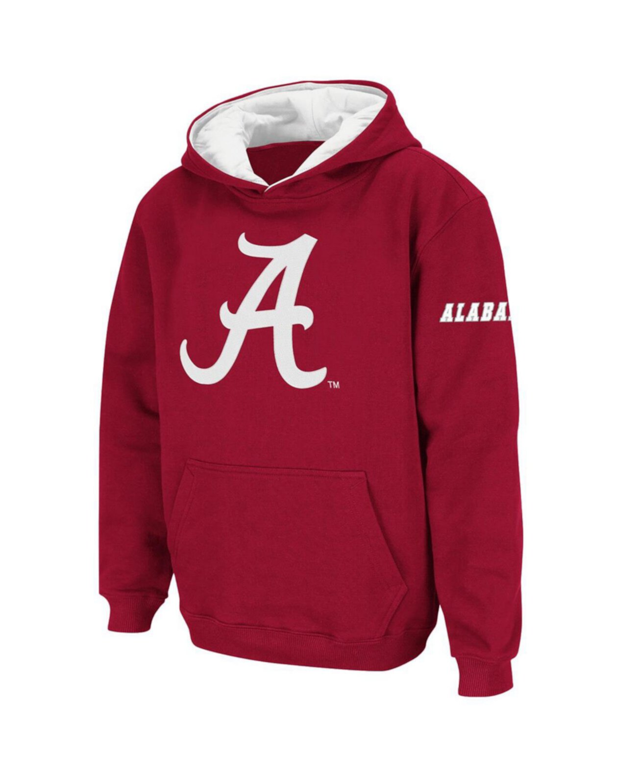 Пуловер с большим логотипом Big Boys Crimson Alabama Crimson Tide, толстовка с капюшоном Stadium Athletic
