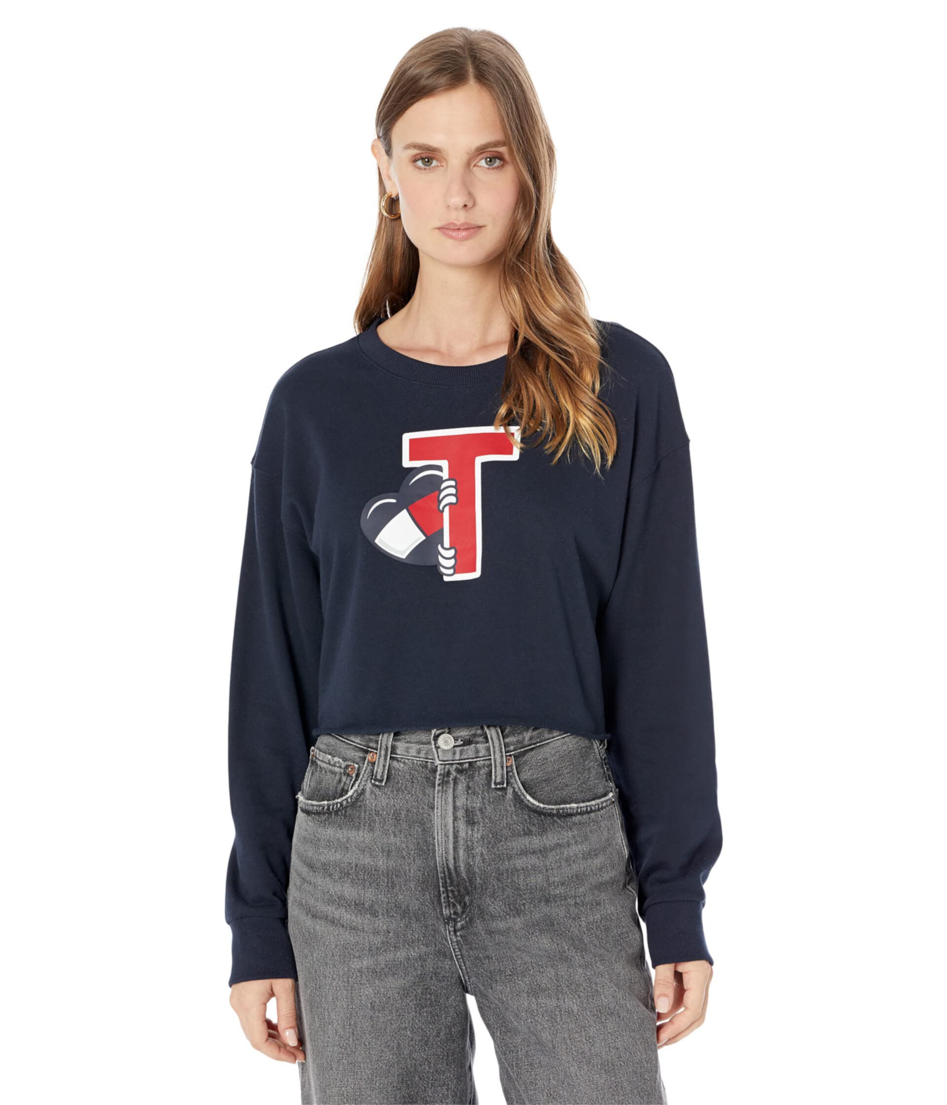 Укороченный пуловер с заостренным сердцем Tommy Jeans