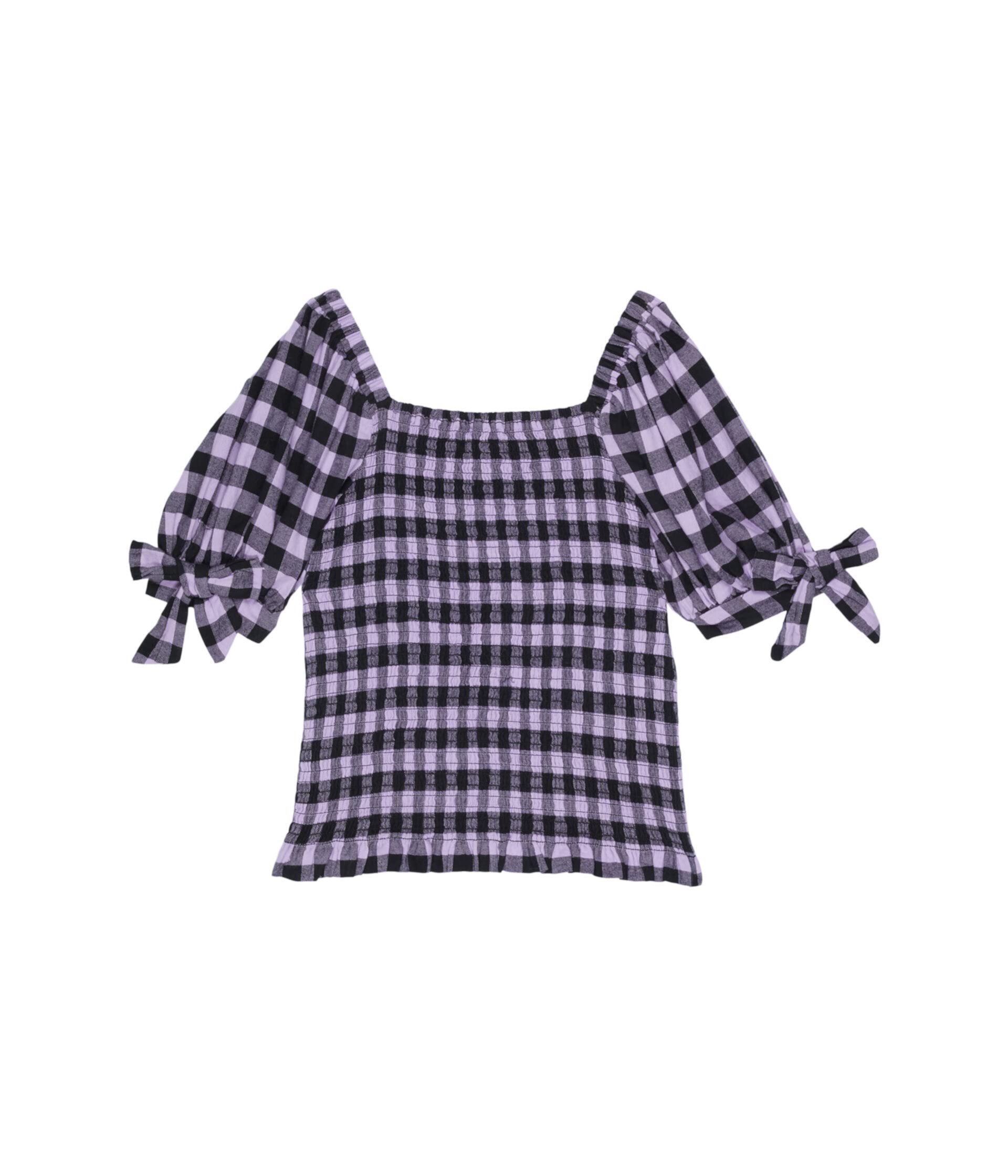 Puff Sleeve Smocked Top (Big Kids) Habitual