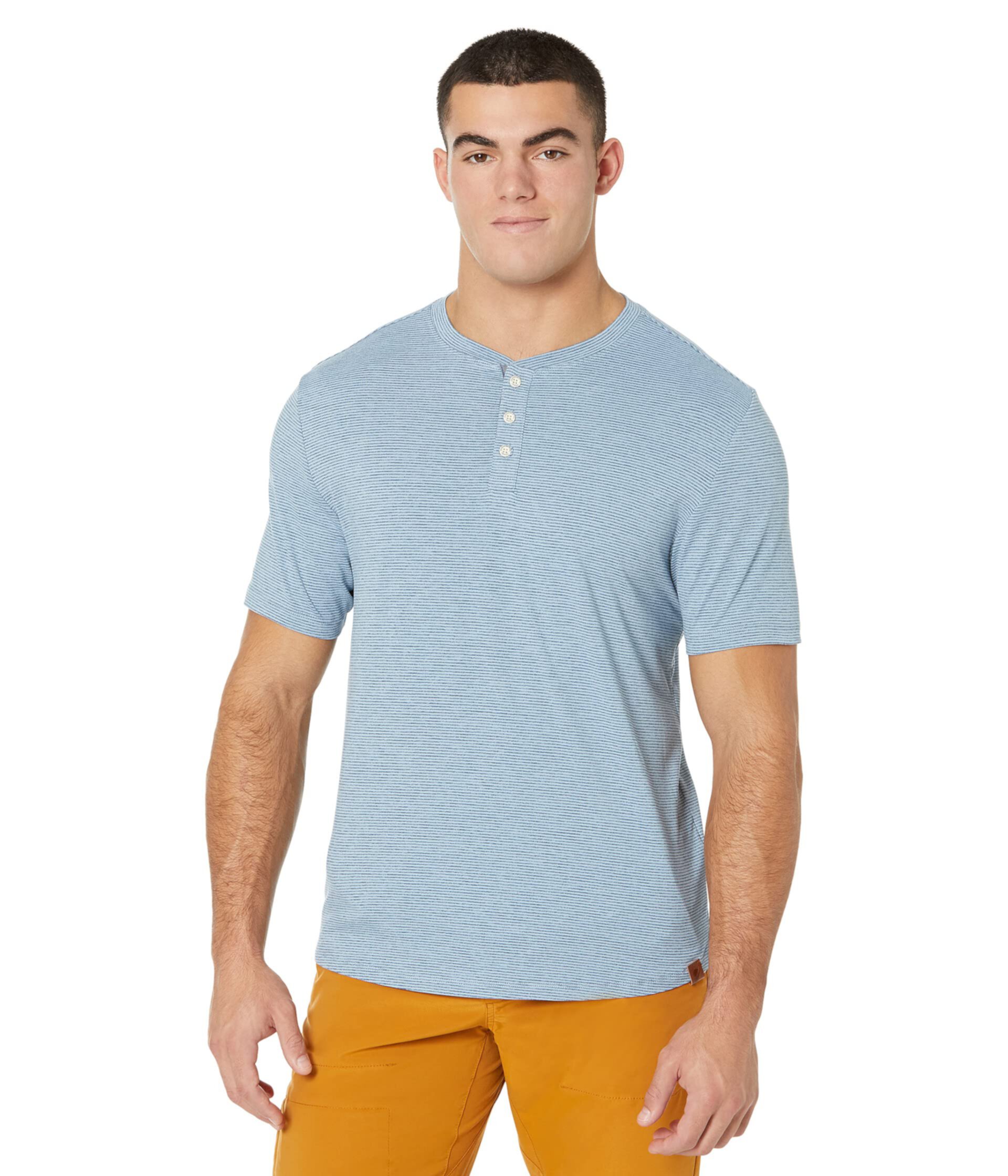 Футболка Henley Fundamental Coast Sand Section с пуговицами и современным кроем Fundamental Coast