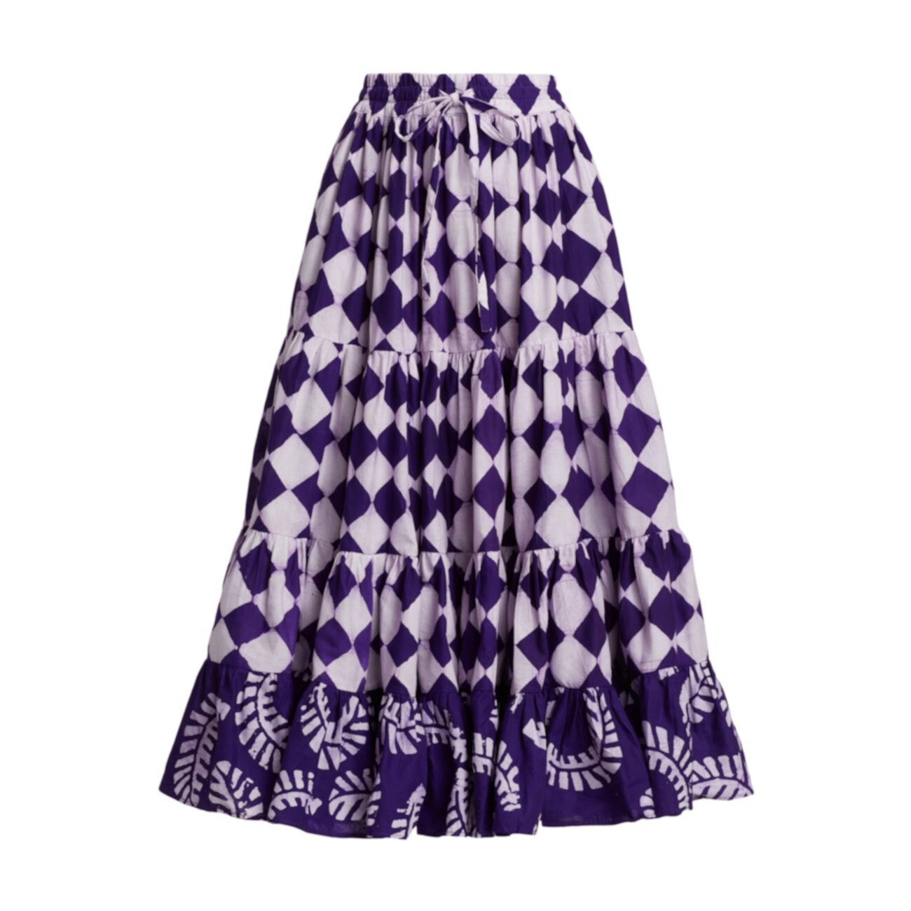 Купить Юбки Mixed Print Tiered Maxi Skirt STUDIO, цвет - фиолетовый, по ...