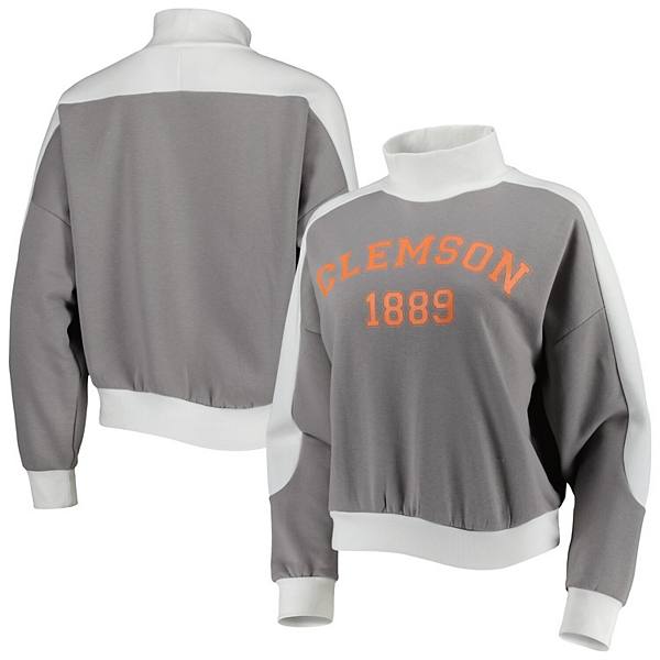 Женская Футболка Gameday Couture Серый Clemson Tigers Make it a Mock Sporty Pullover Gameday Couture