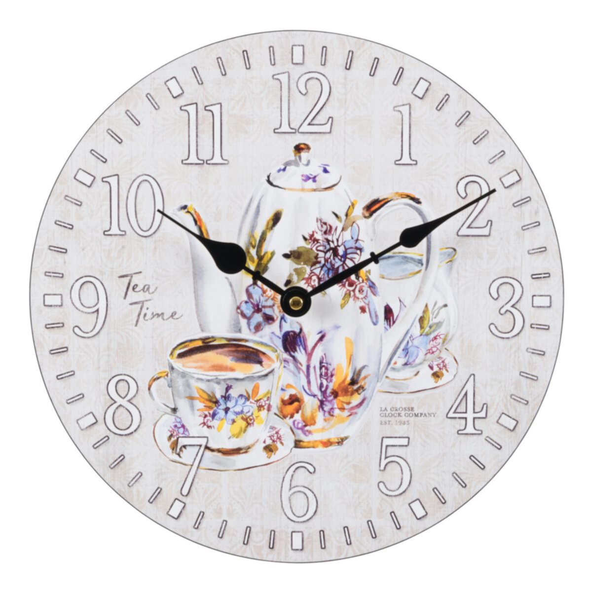 La Crosse Technology 404-2631T-INT 12-дюймовые кварцевые настенные часы для чаепития La Crosse Technology